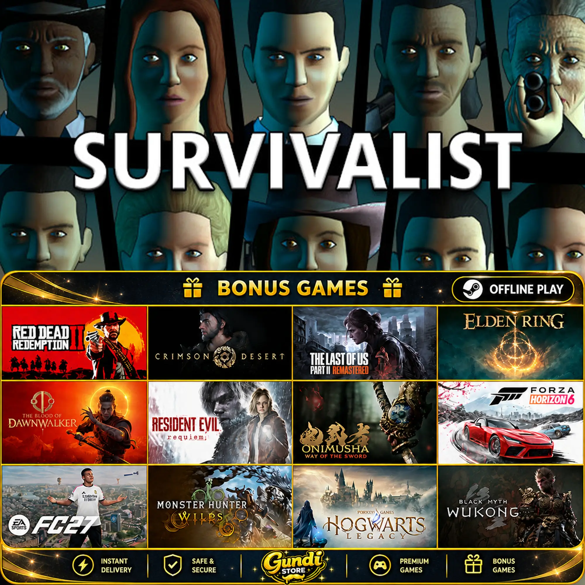[AUTO CODE] - Survivalist + BONUS GAME