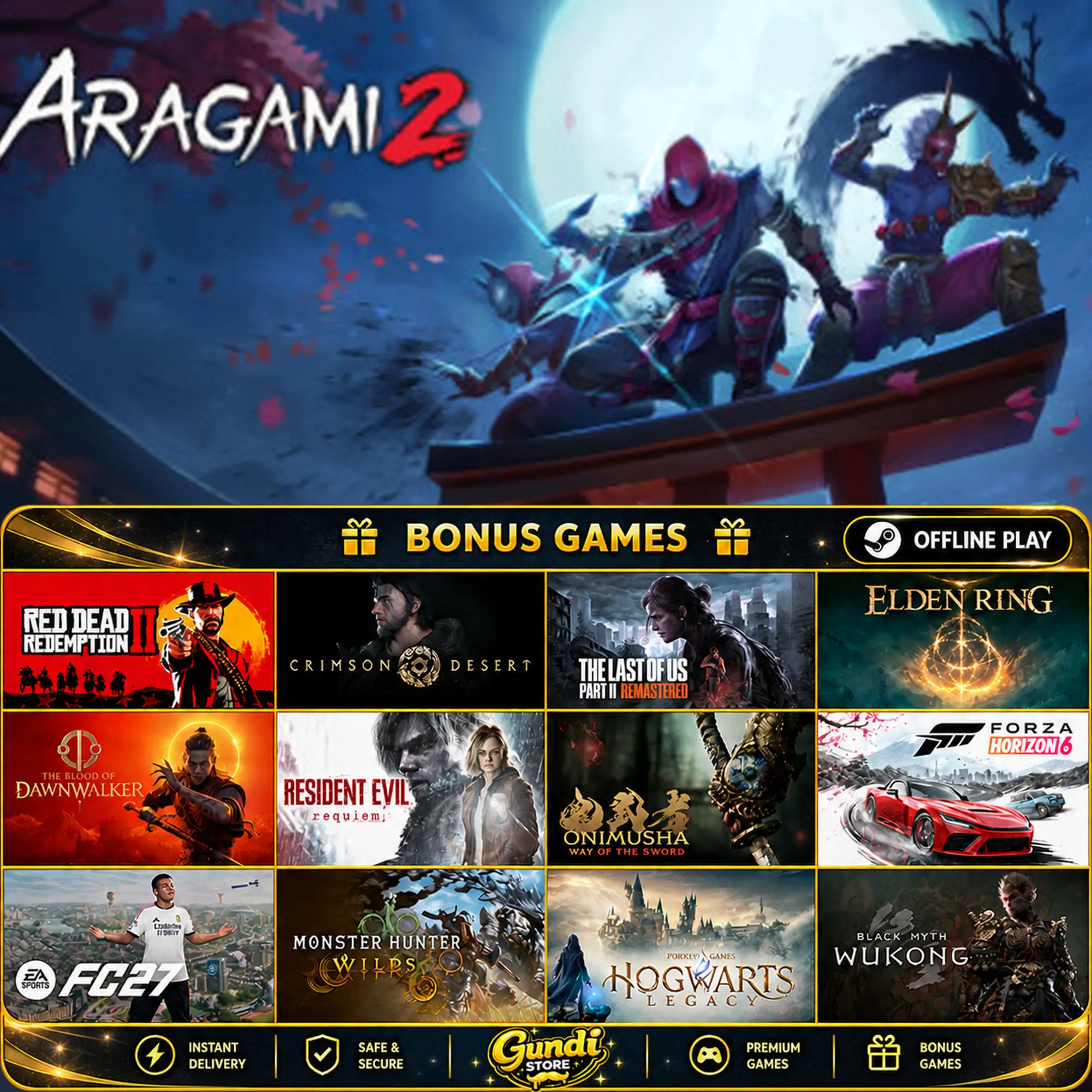 [AUTO CODE] - Aragami 2 + BONUS GAME