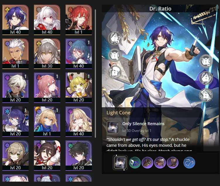 EU - Trailblaze Level: 25 - 20 CHARACTERS - Dr. Ratio - Clara - Himeko - Archer