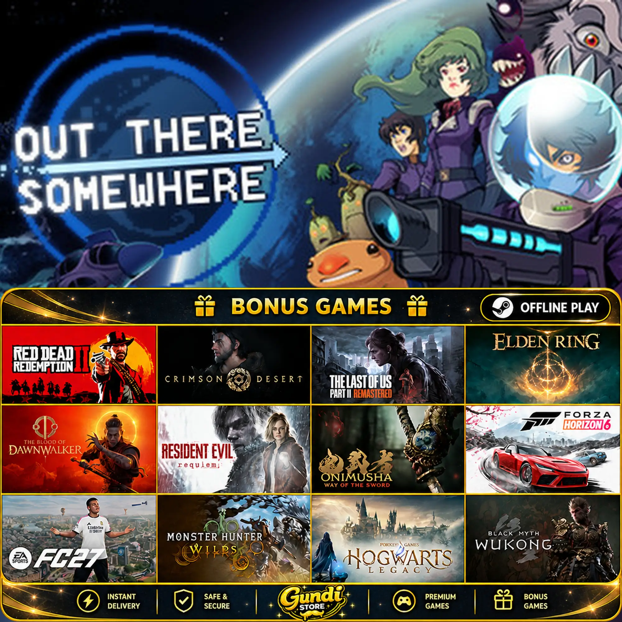[AUTO CODE] - Out There Somewhere + BONUS GAME