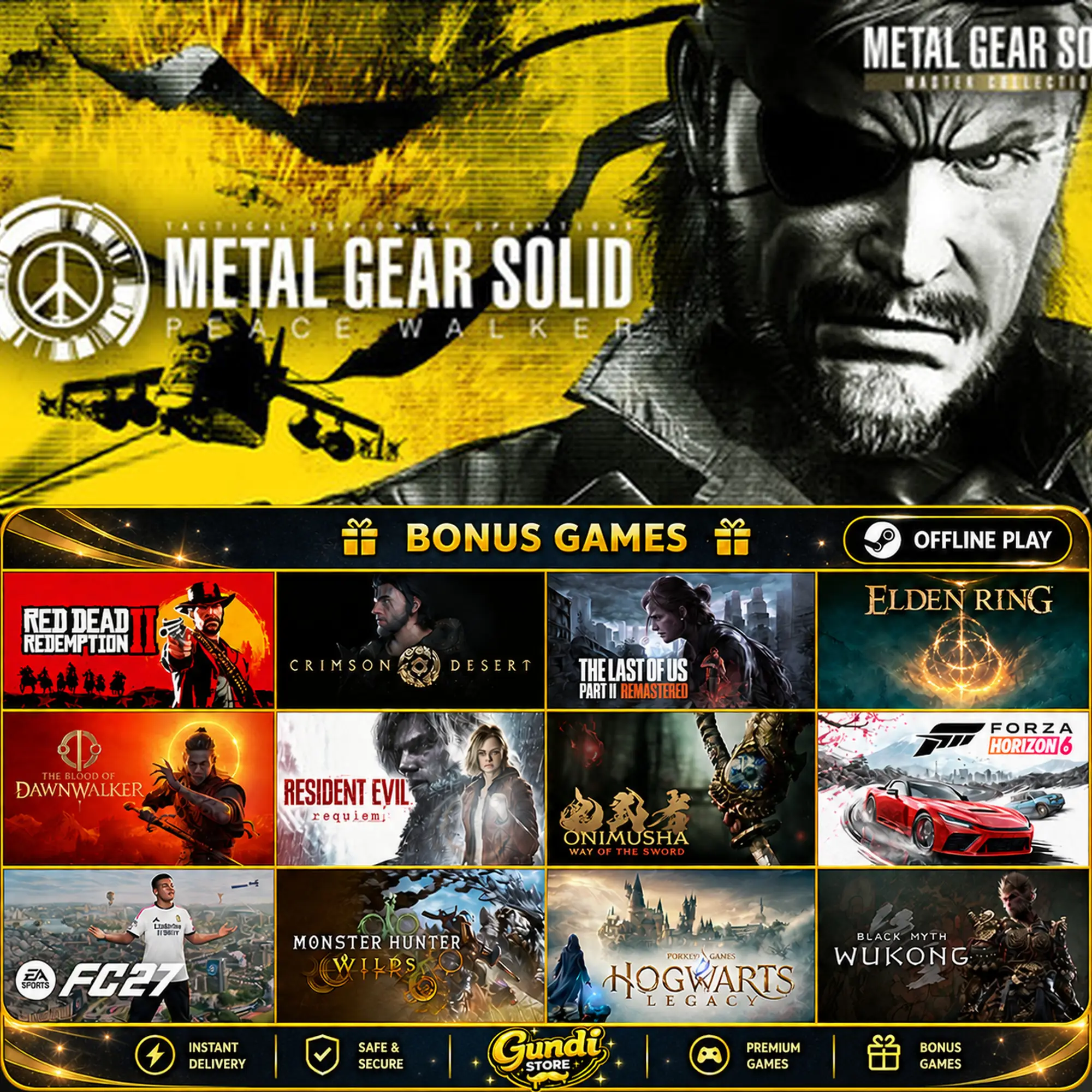 [AUTO CODE] - METAL GEAR SOLID_ PEACE WALKER + BONUS GAME