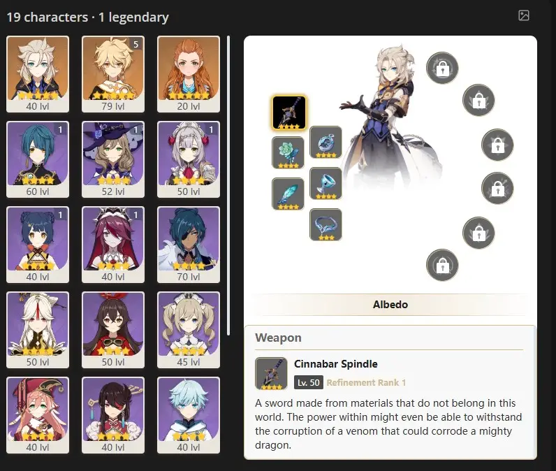 ASIA- AR:42-  ALBEDO - ALOY - 19 characters