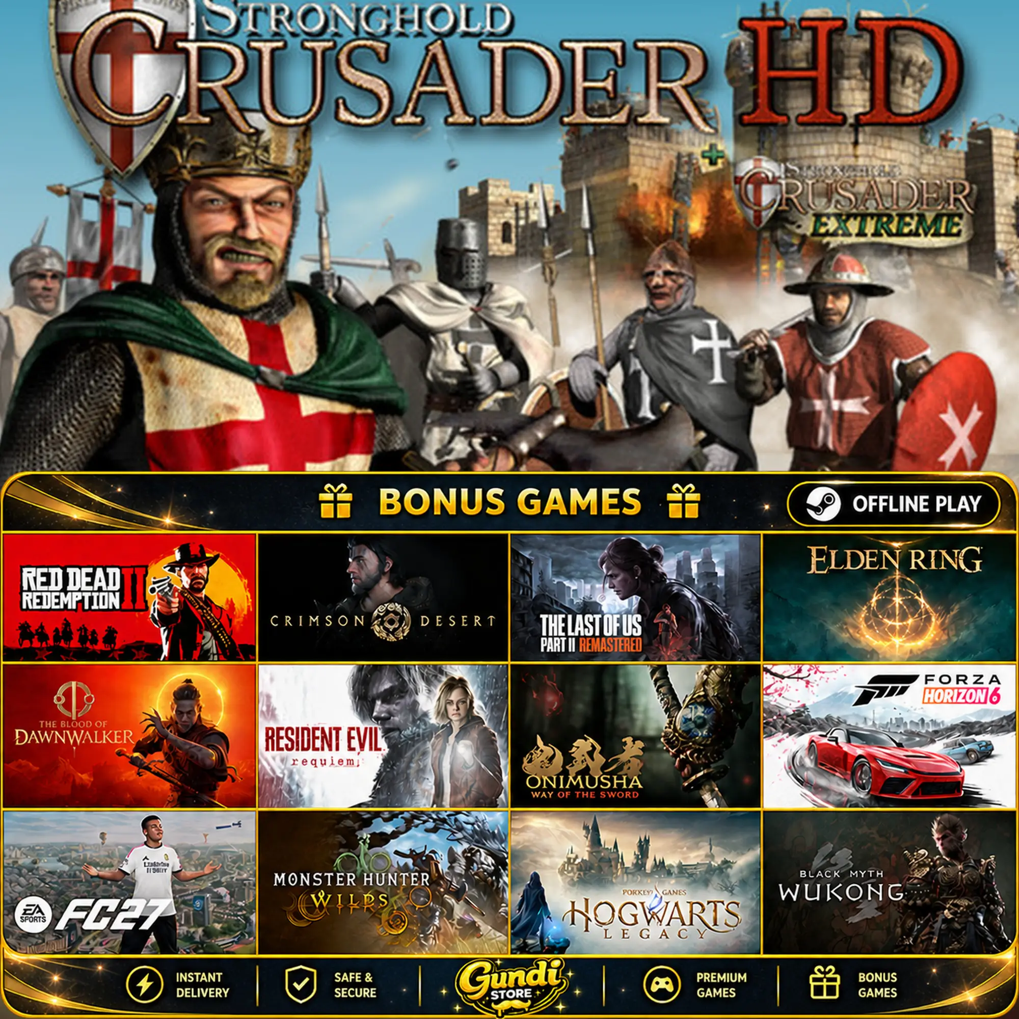 [AUTO CODE] - Stronghold Crusader HD + BONUS GAME