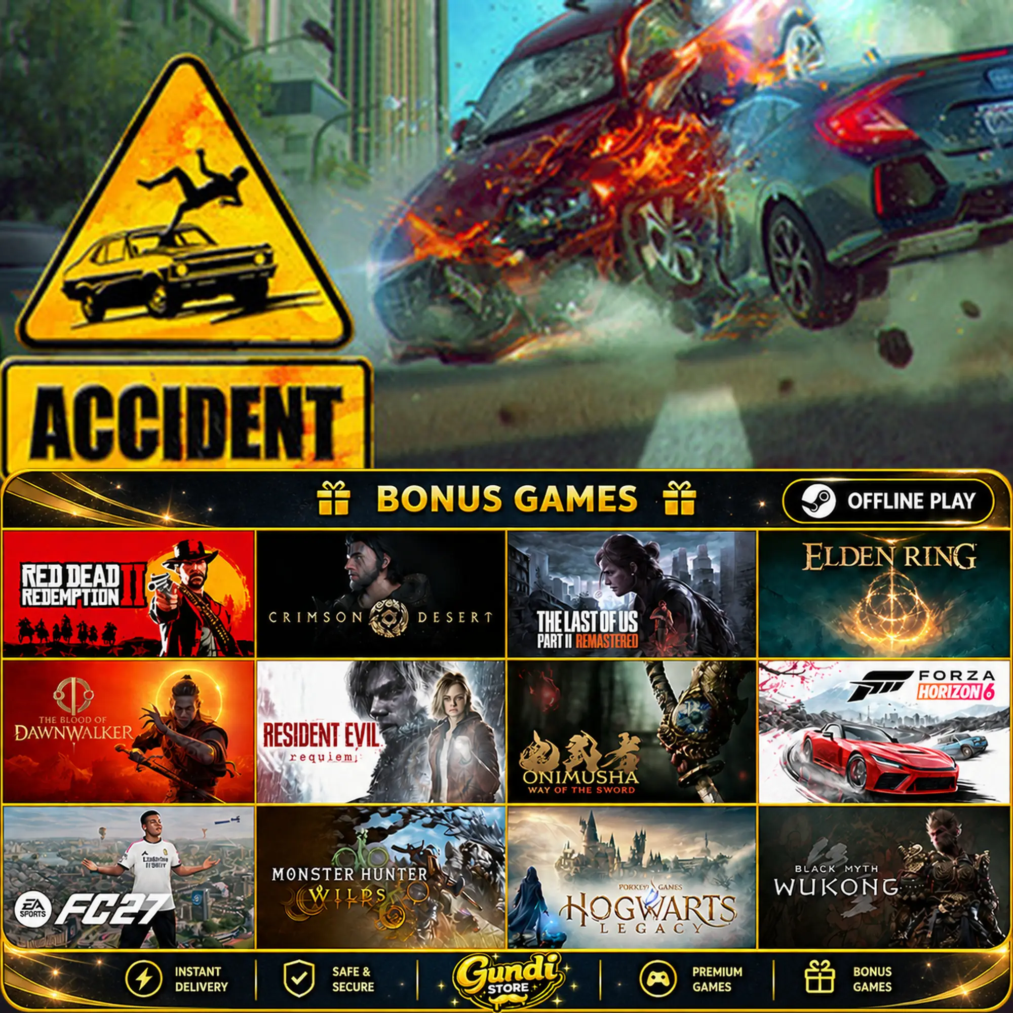 [AUTO CODE] - Accident + BONUS GAME