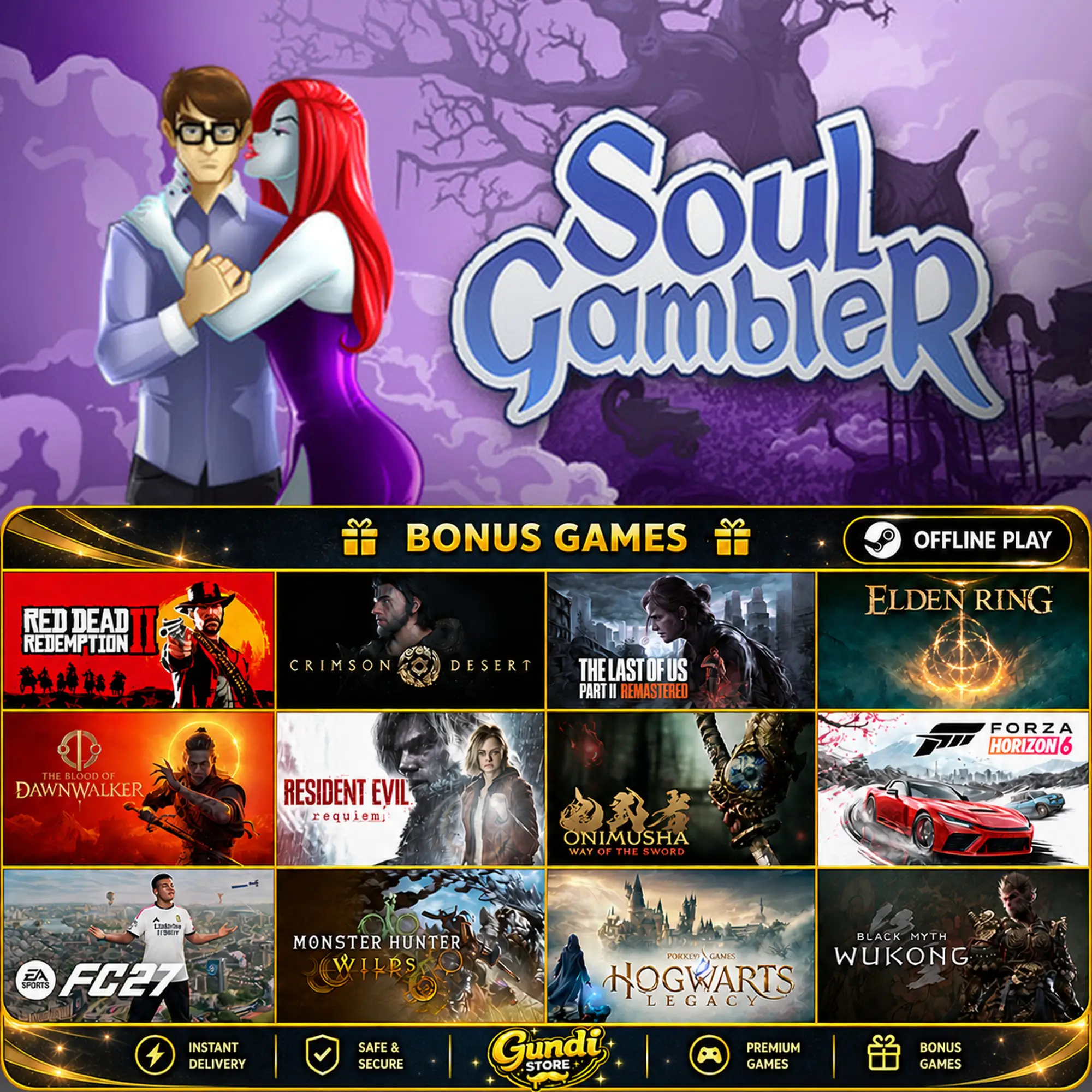 [AUTO CODE] - Soul Gambler + BONUS GAME
