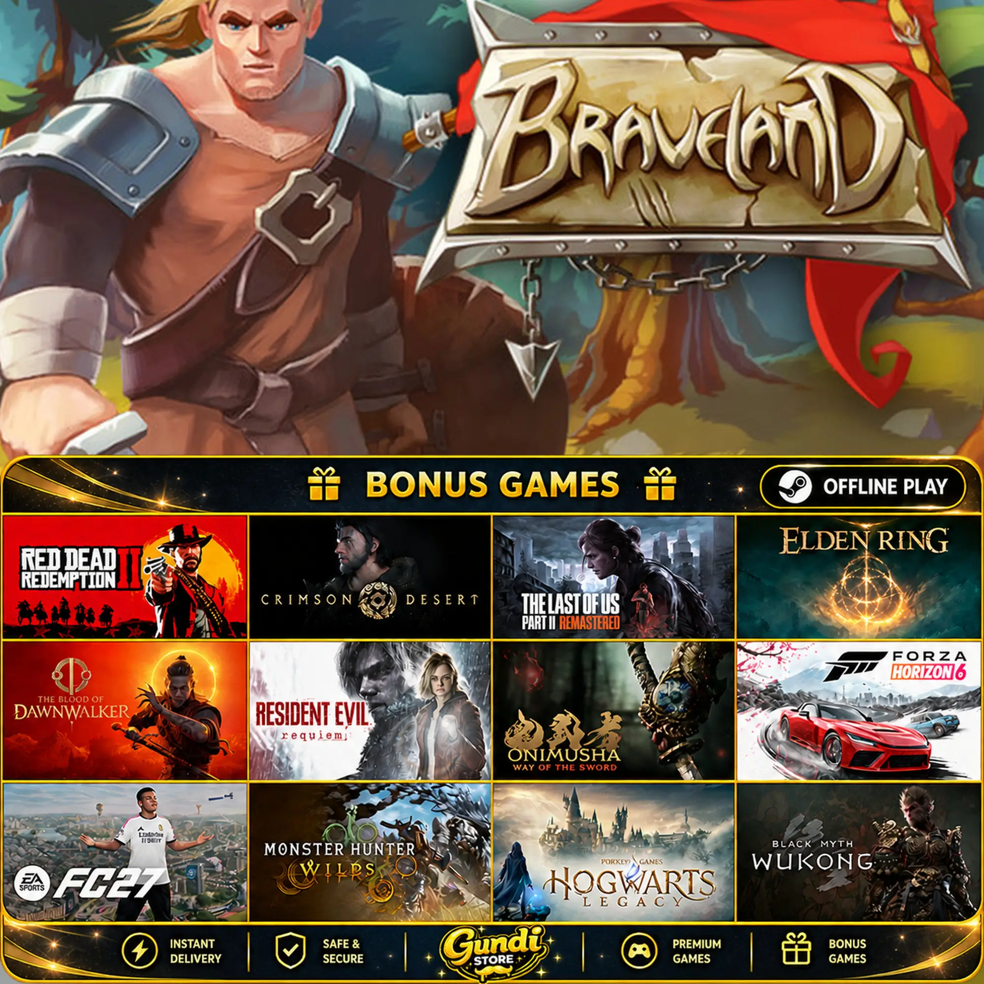 [AUTO CODE] - Braveland + BONUS GAME