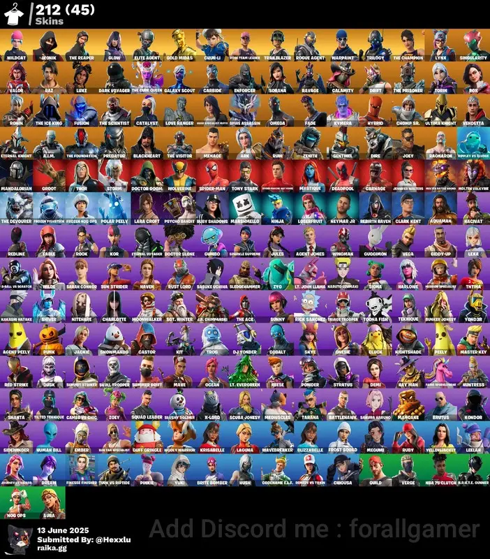 OG Wonder 210+ Skins  Ikonik Glow Wildcat Galaxy Scout The Reaper Minty Travis scott Pickaxe Save the World