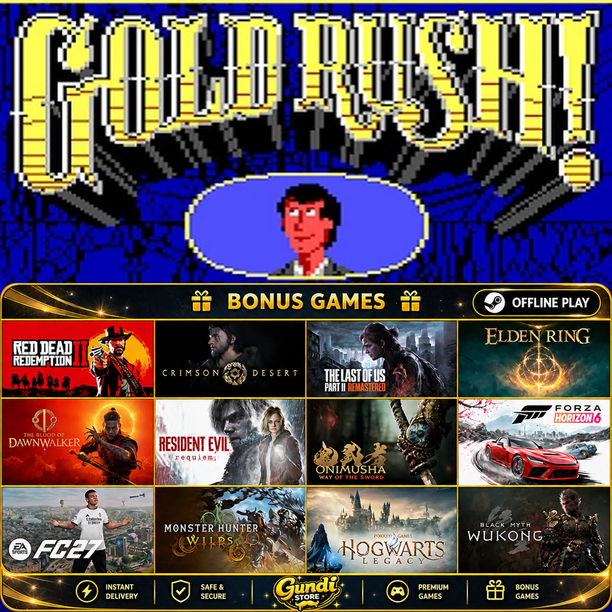 [AUTO CODE] - Gold Rush! Classic + BONUS GAME