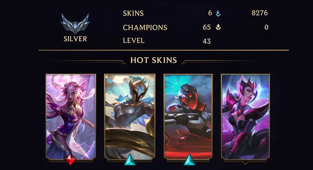 SILVER I - 43 LVL - 6 SKIN