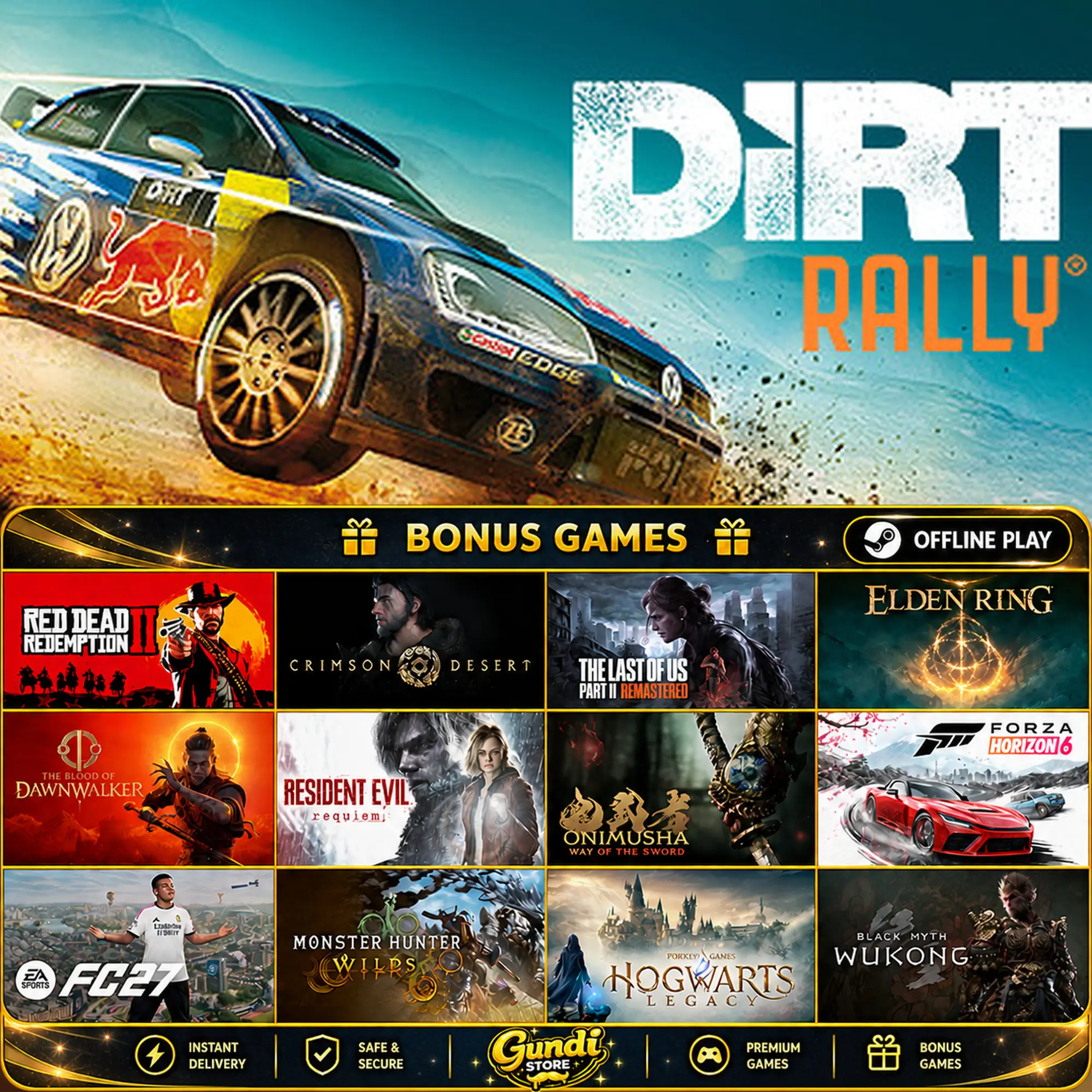 [AUTO CODE] - DiRT Rally + BONUS GAME