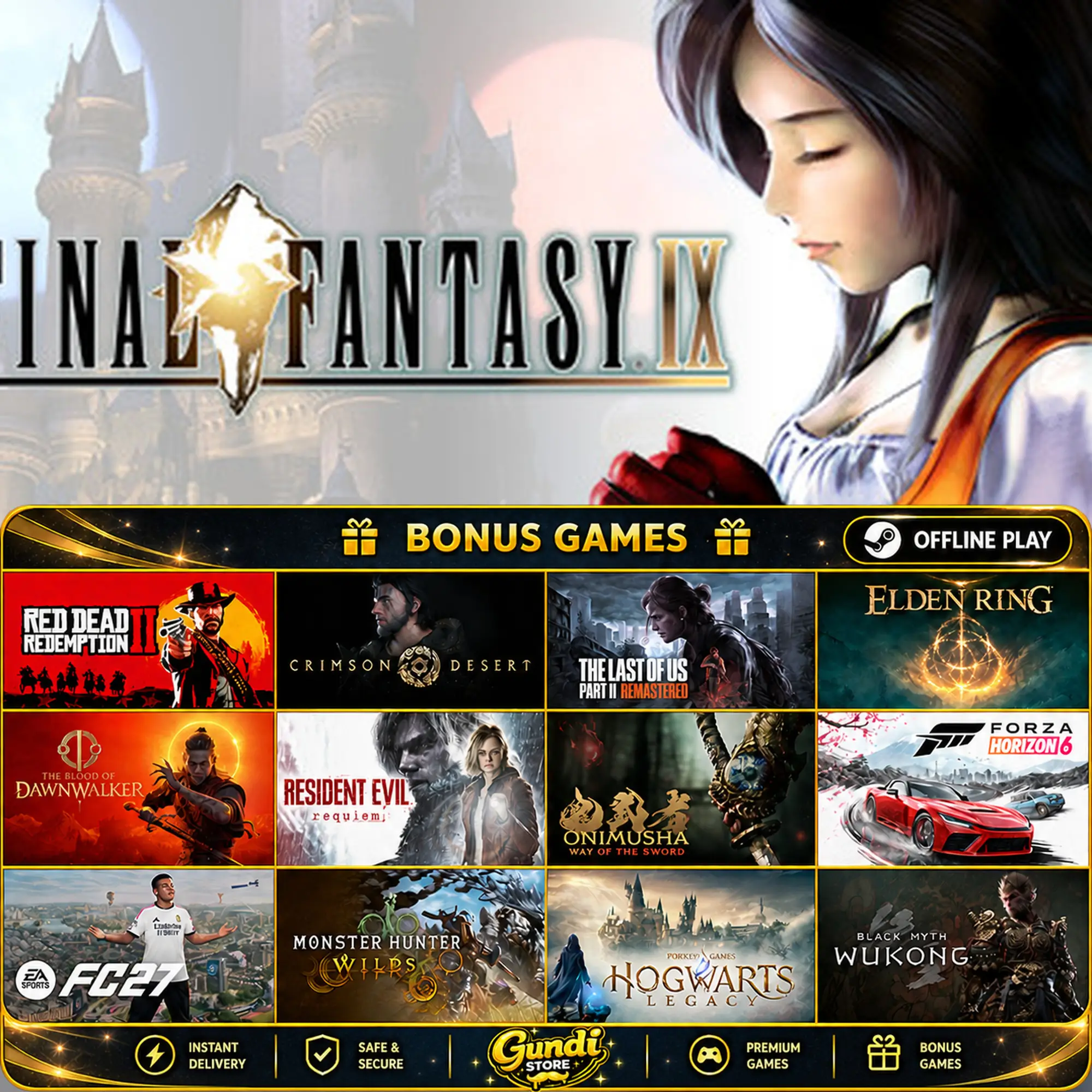 [AUTO CODE] - FINAL FANTASY IX + BONUS GAME
