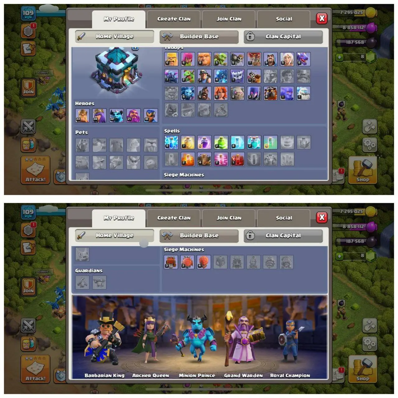 {65% DISCOUNT} TH13 NEAR MAX ID⚡️2 EPIC EQUIPMENT⚡️XP-109⚡️HERO 33-34-32-21-18⚡️OP LAB⚡️INSTANT DELIVERY 🚚