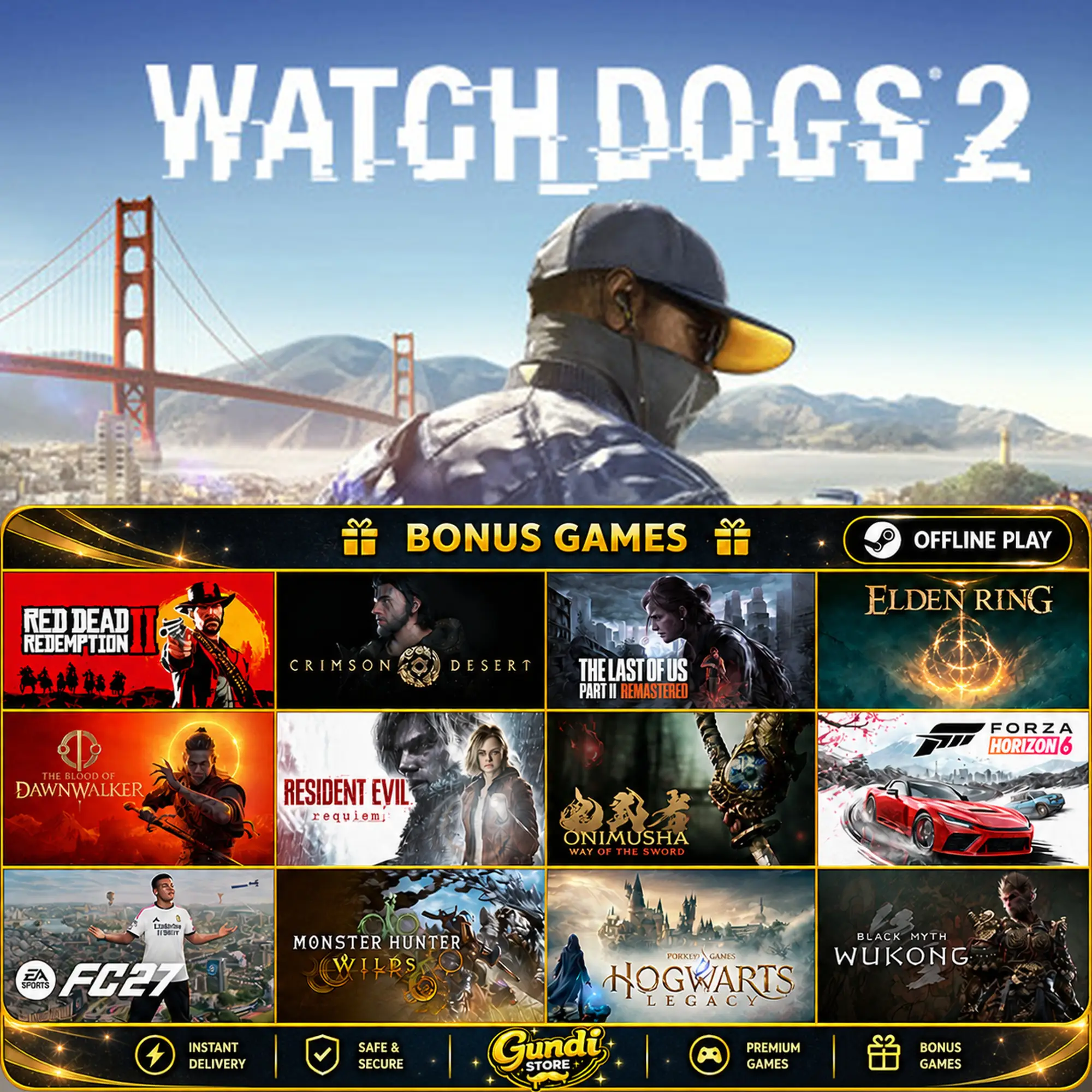 [AUTO CODE] - Watch Dogs® 2 + BONUS GAME