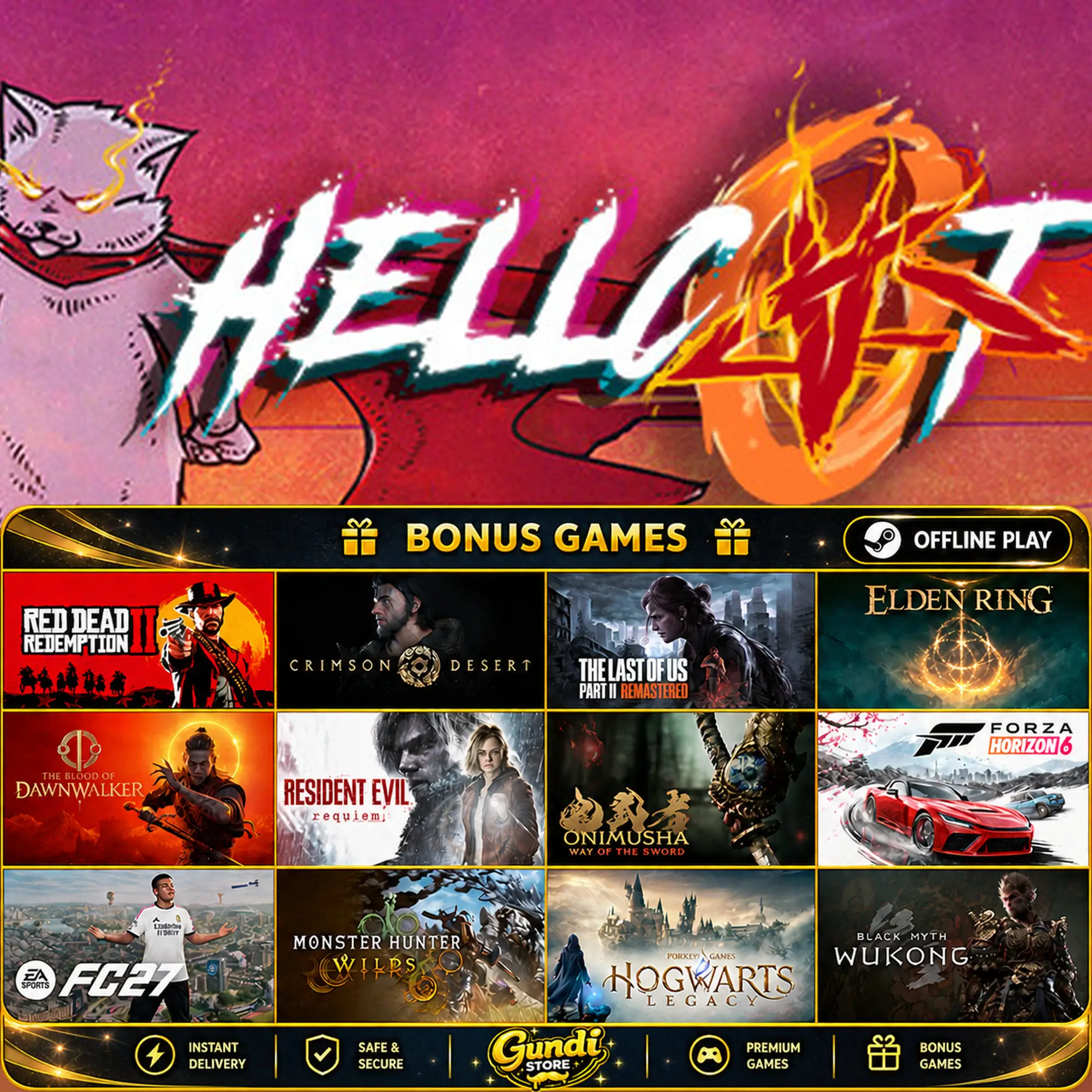 [AUTO CODE] - HellCat + BONUS GAME