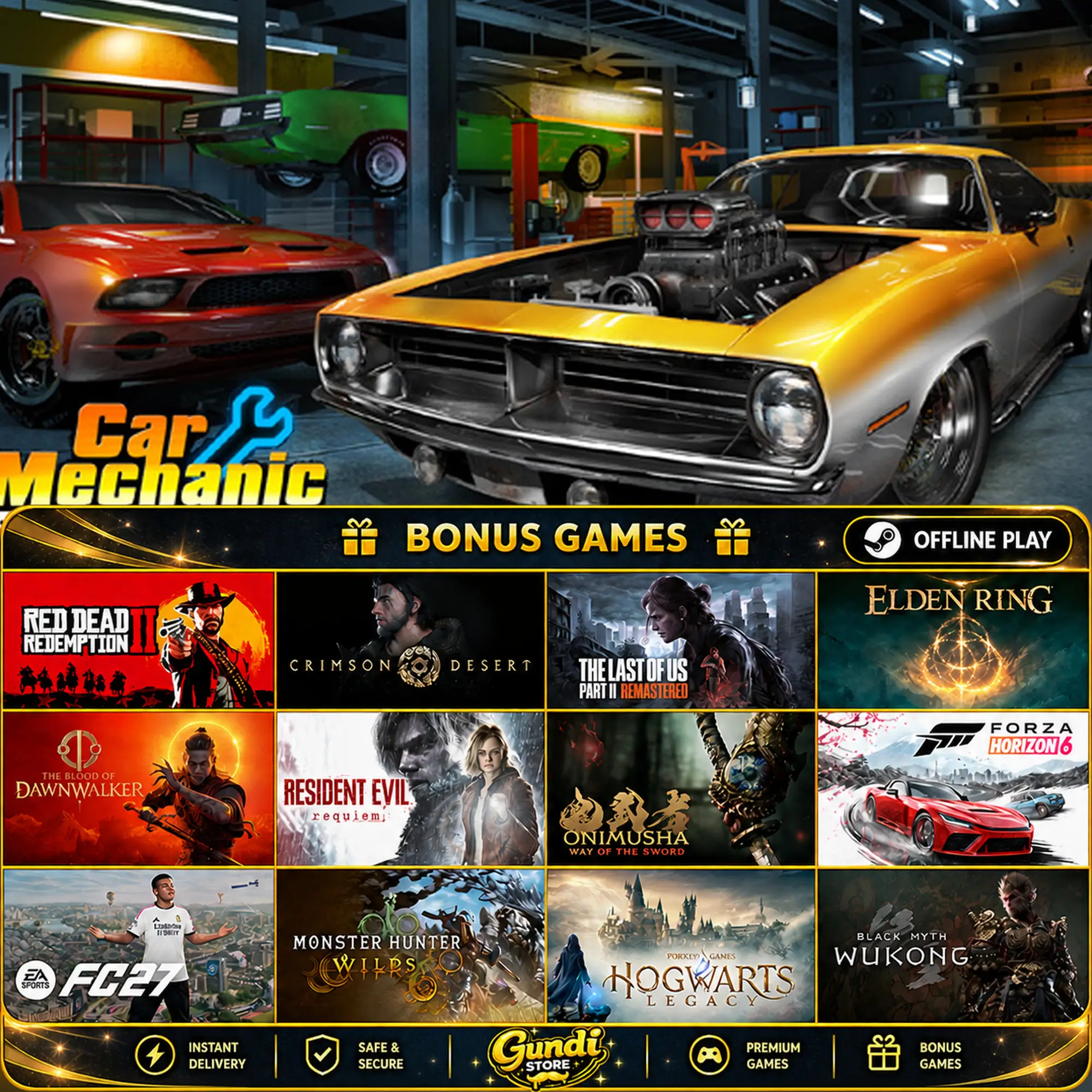 [AUTO CODE] - Car Mechanic Simulator 2018 + BONUS GAME