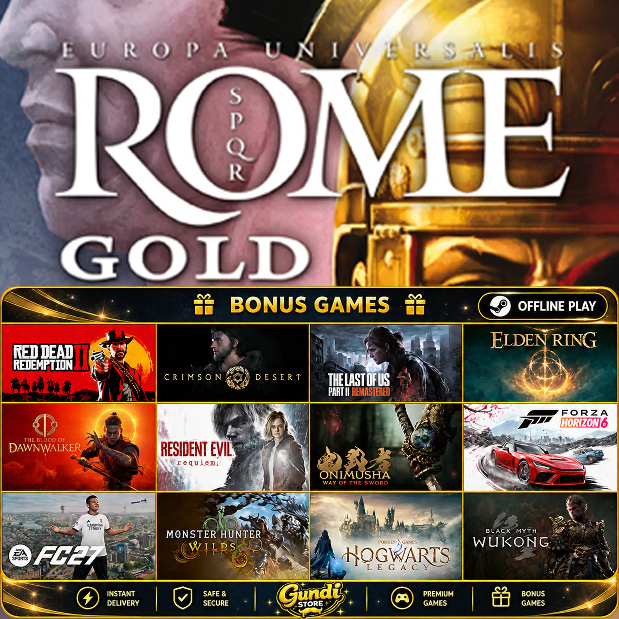[AUTO CODE] - Europa Universalis_ Rome + BONUS GAME