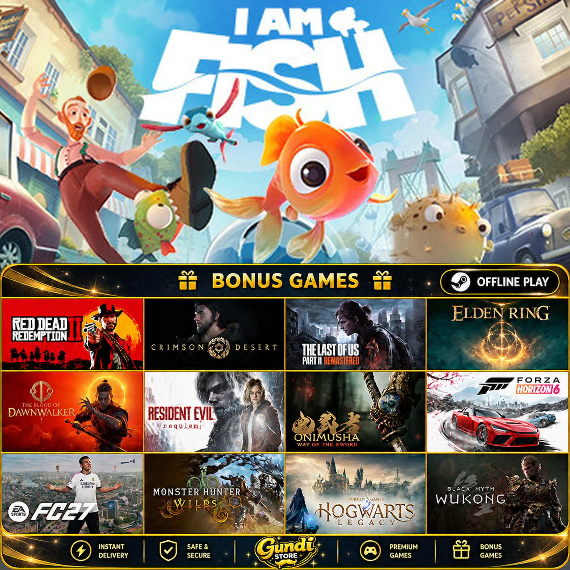 [AUTO CODE] - I Am Fish + BONUS GAME