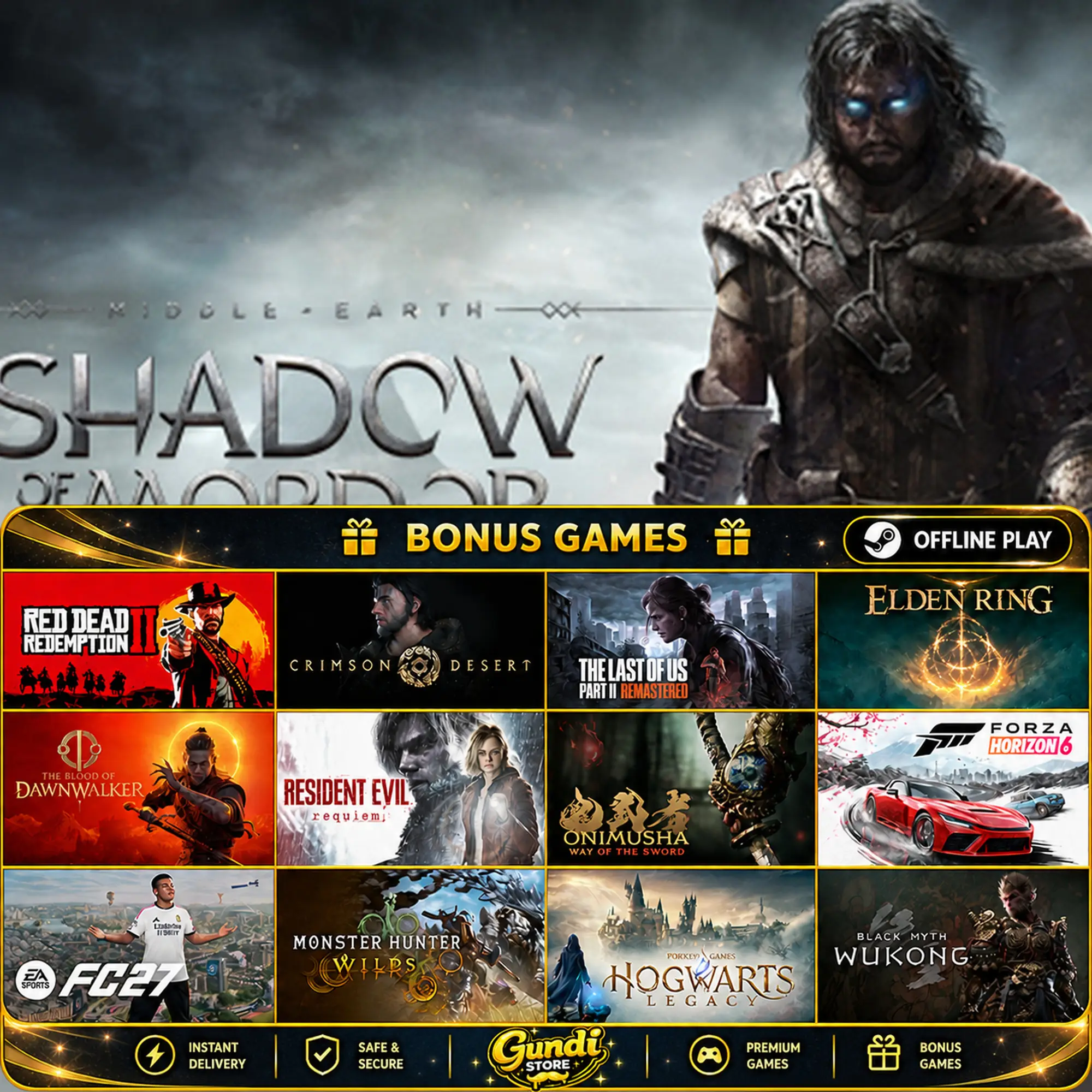 [AUTO CODE] - Middle-earth™_ Shadow of Mordor™ + BONUS GAME
