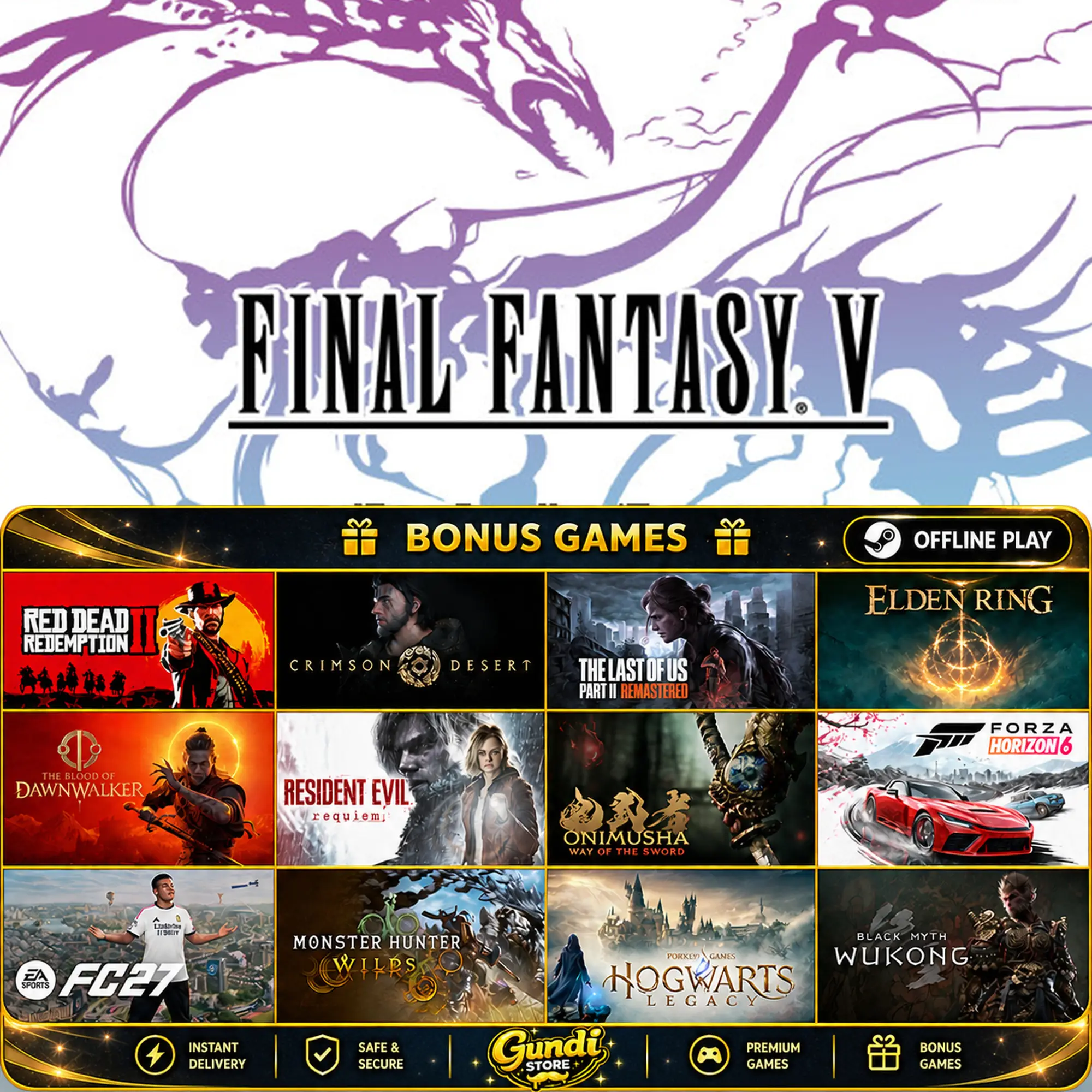 [AUTO CODE] - FINAL FANTASY V + BONUS GAME