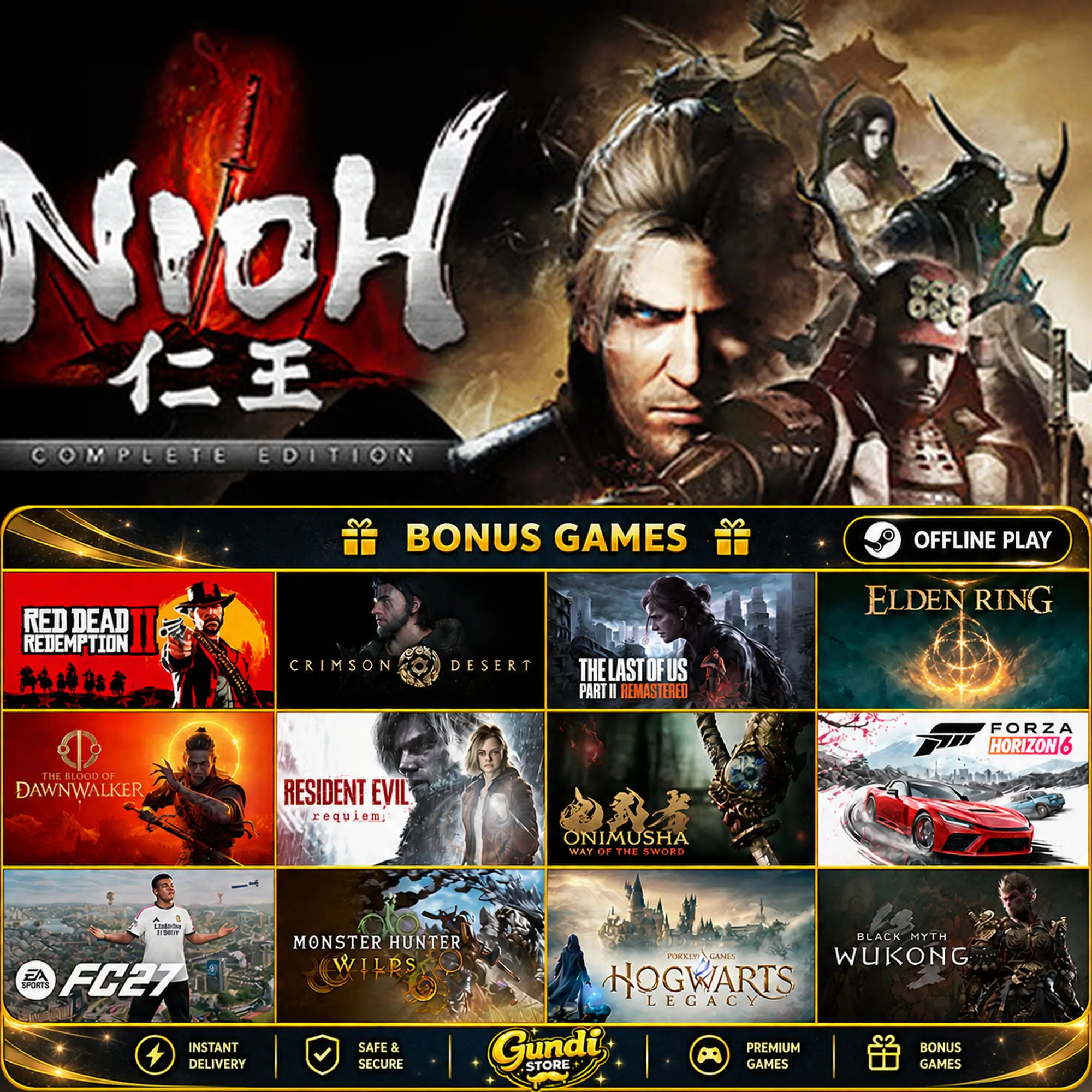 [AUTO CODE] - Nioh_ Complete Edition + BONUS GAME