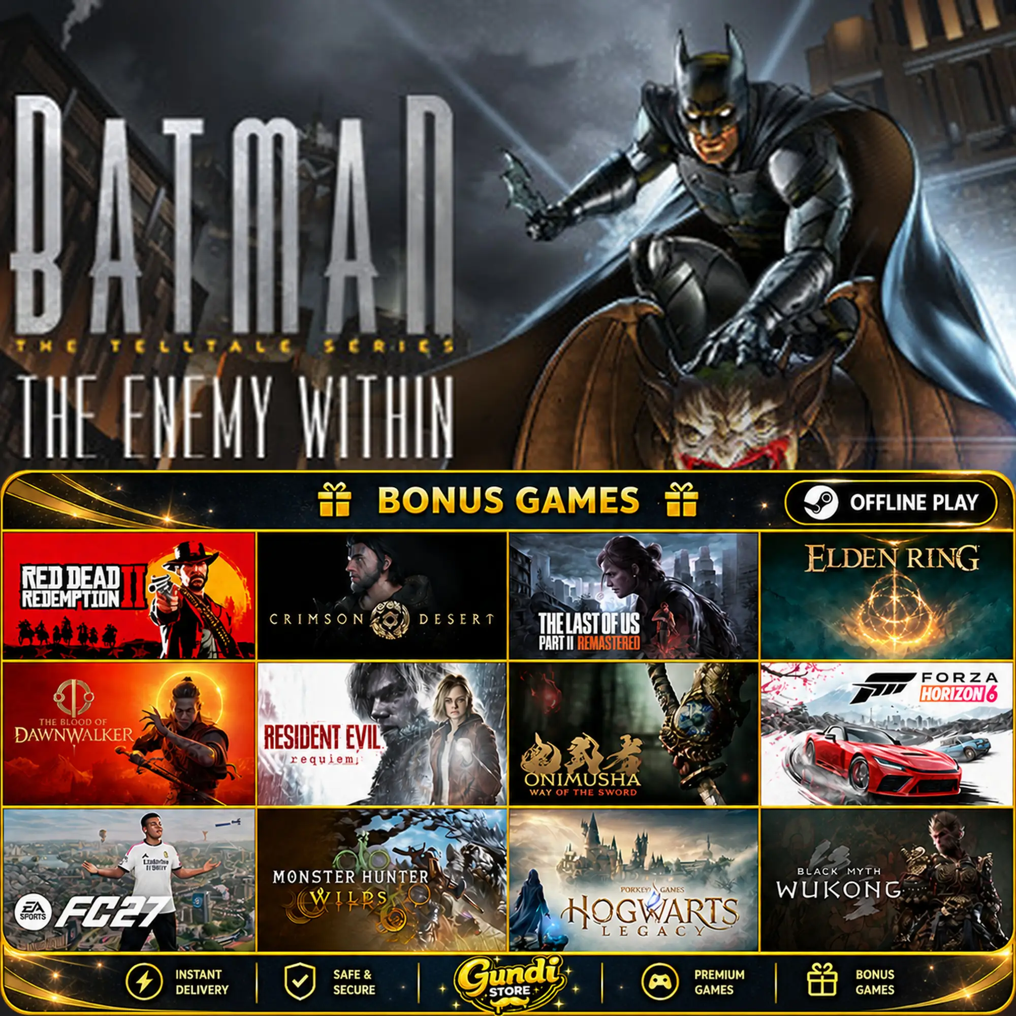[AUTO CODE] - Batman_ The Enemy Within + BONUS GAME