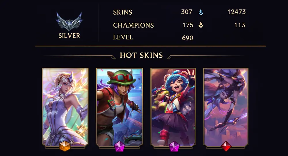 SILVER IV - 690 LVL - 307 SKIN