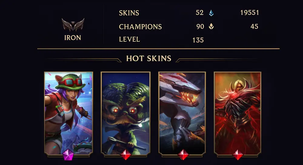 IRON I - 135 LVL - 52 SKIN