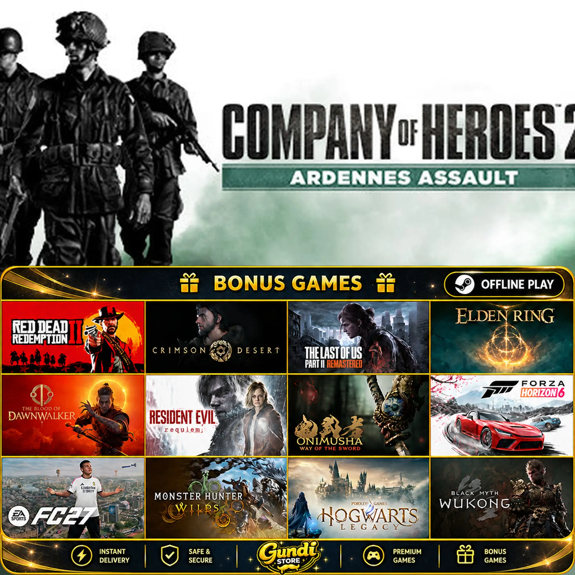 [AUTO CODE] - Company of Heroes 2_ Ardennes Assault + BONUS GAME