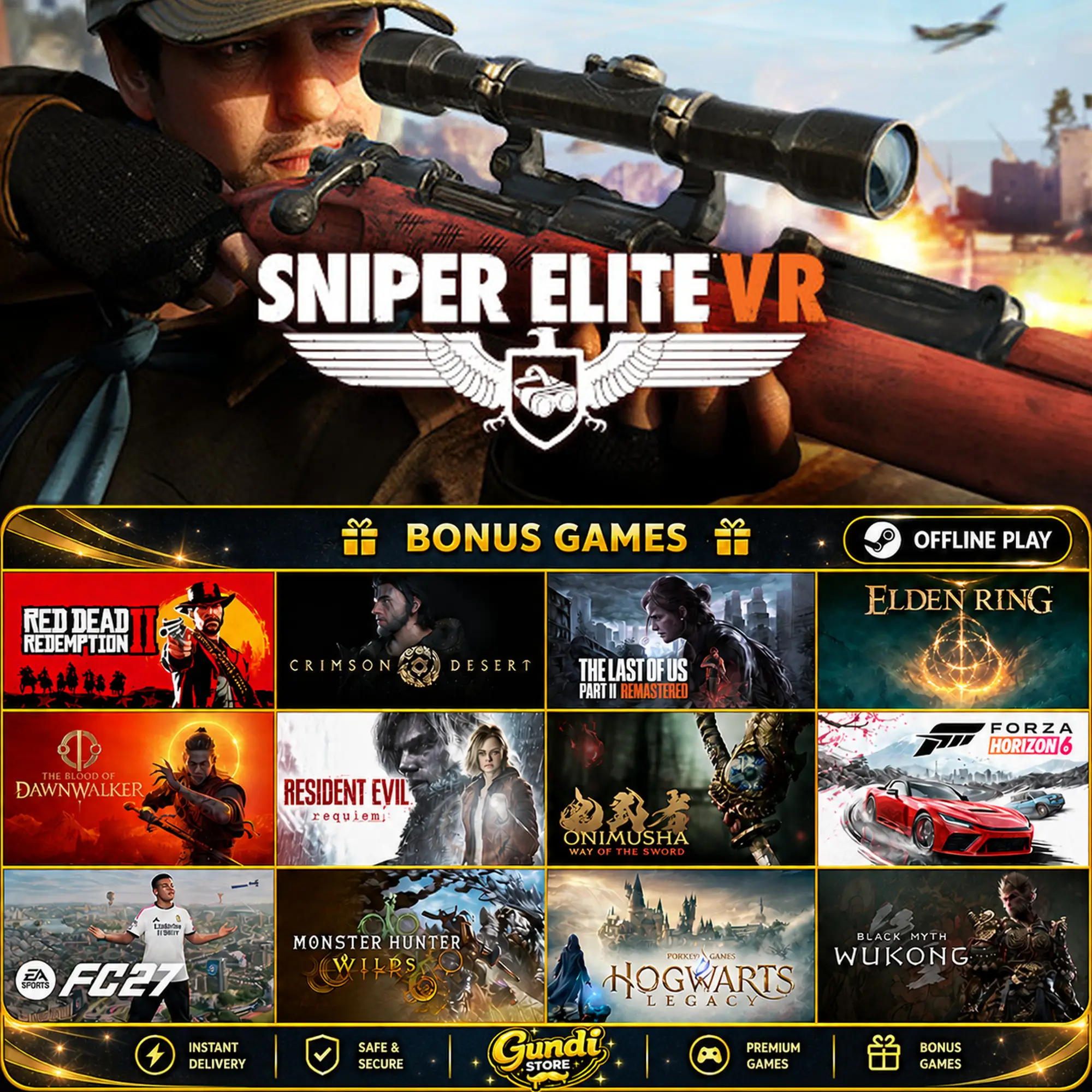 [AUTO CODE] - Sniper Elite VR + BONUS GAME