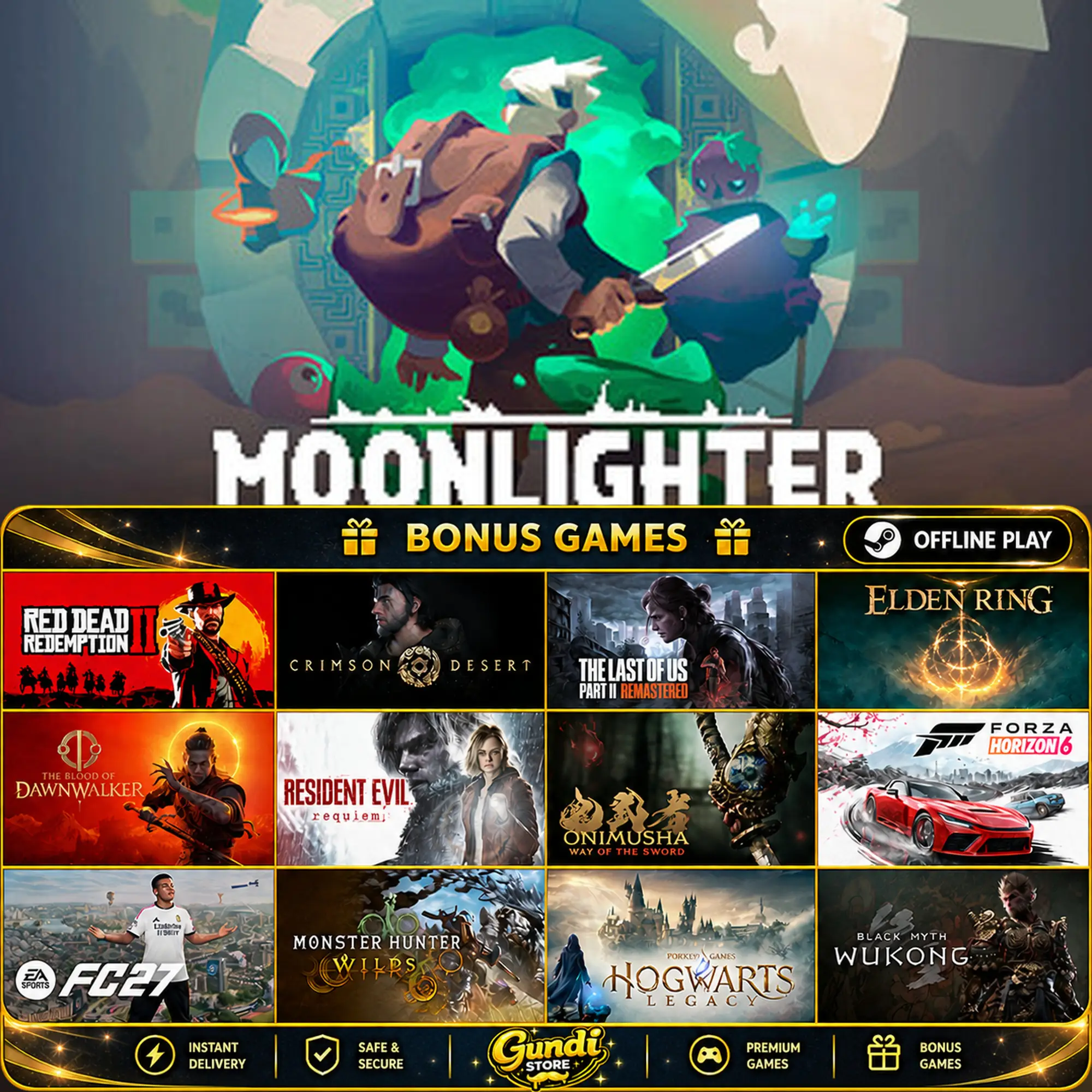 [AUTO CODE] - Moonlighter + BONUS GAME
