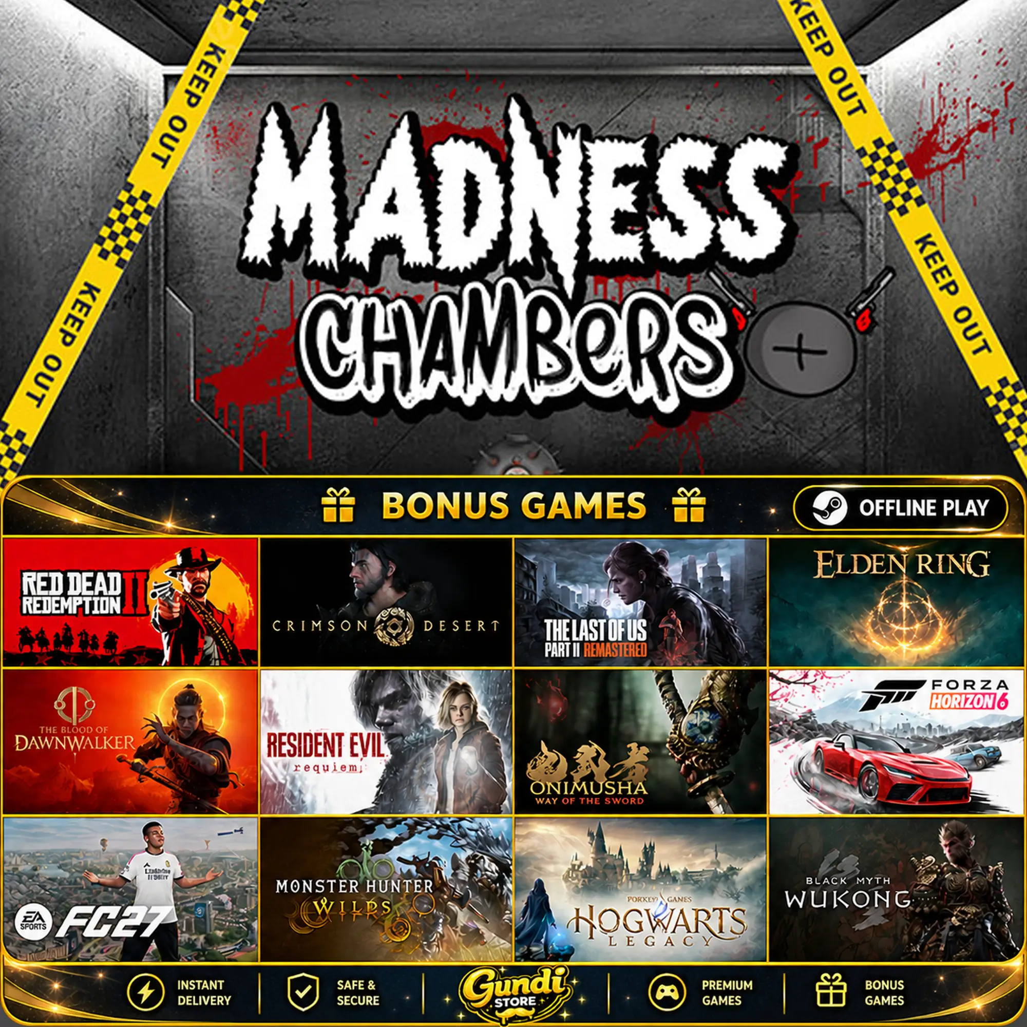 [AUTO CODE] - Madness Chambers + BONUS GAME
