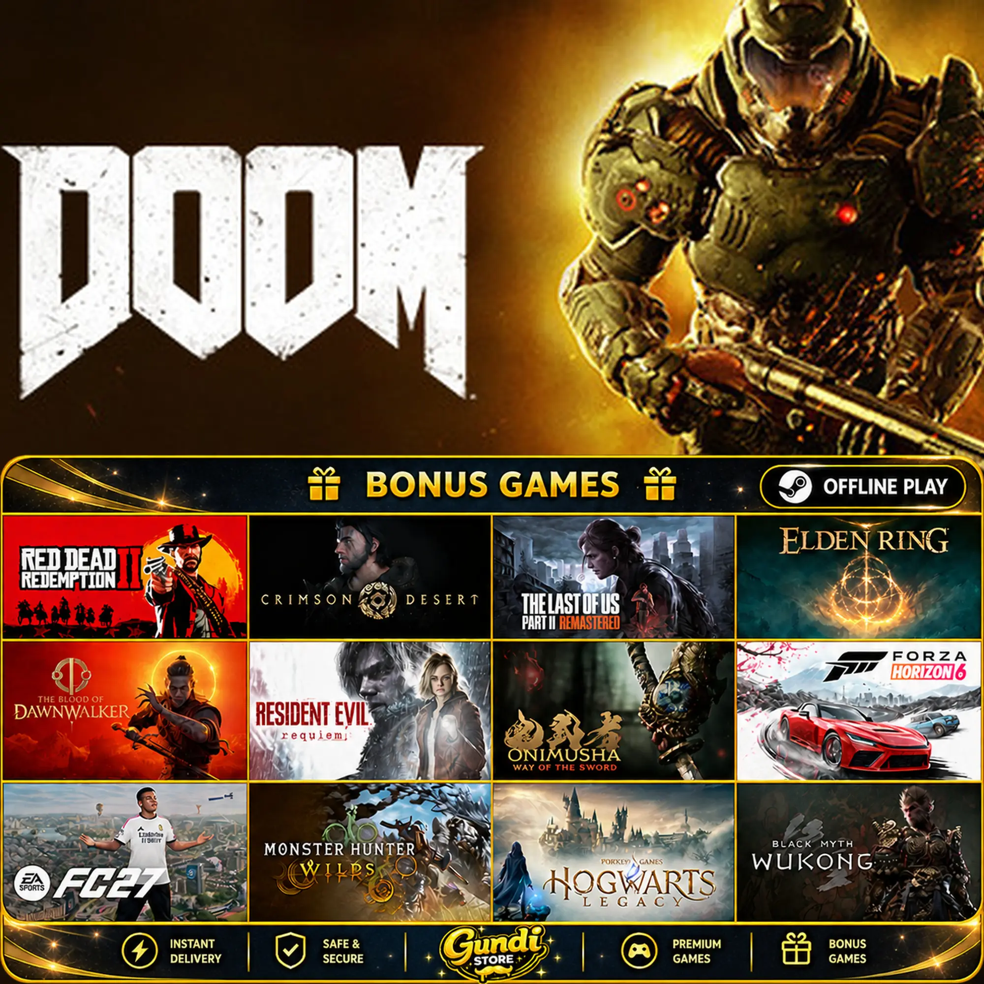 [AUTO CODE] - DOOM + BONUS GAME