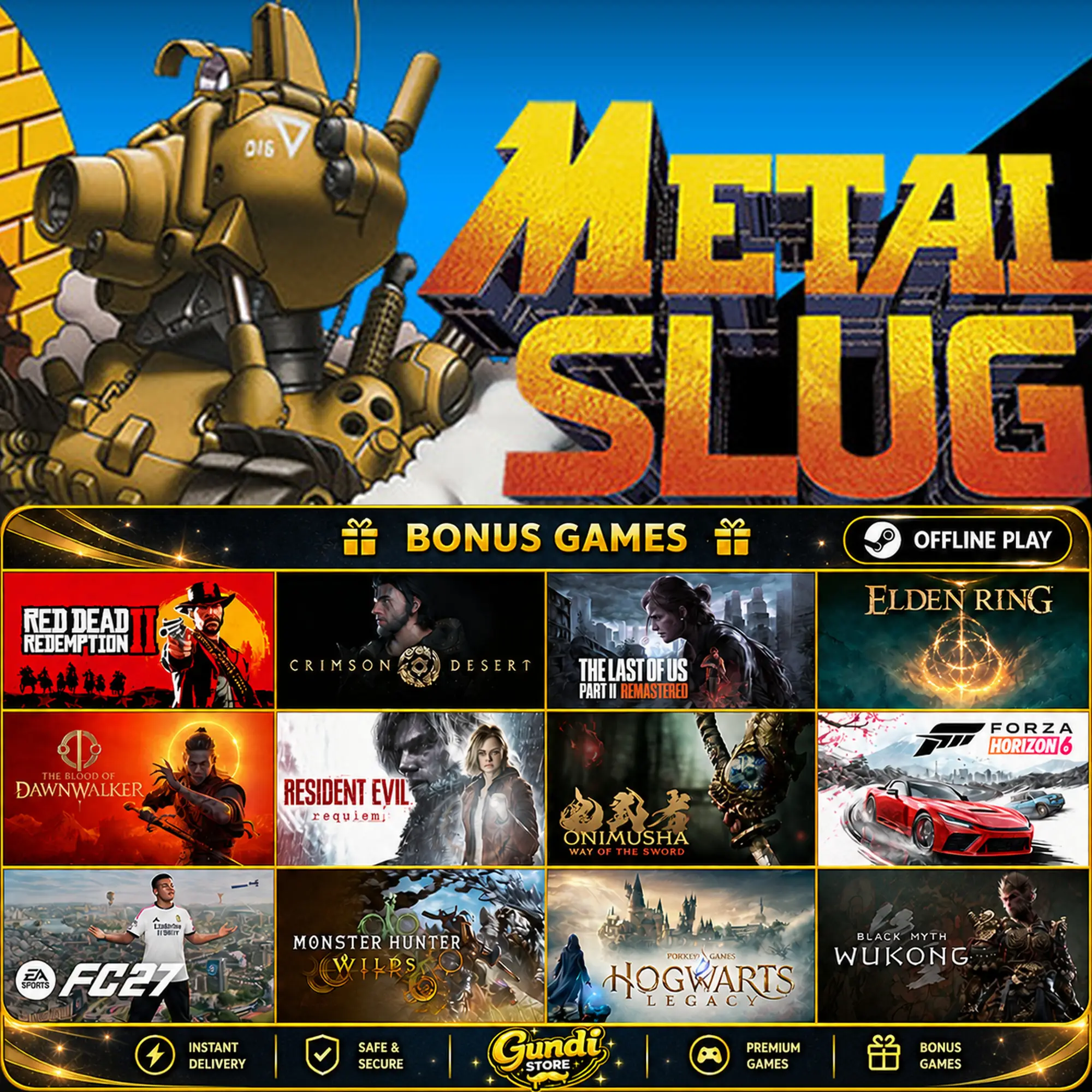 [AUTO CODE] - METAL SLUG + BONUS GAME