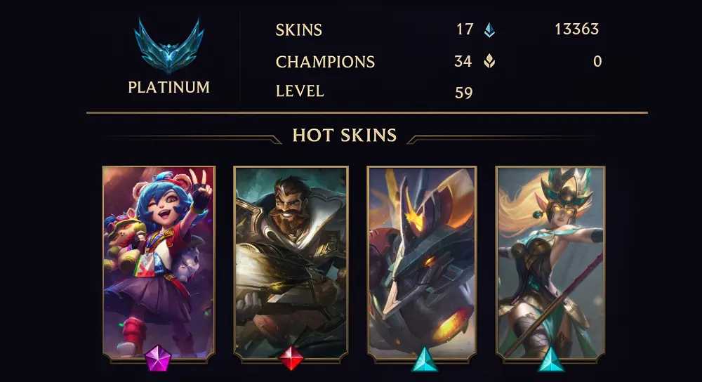 PLATINUM III - 59 LVL - 17 SKIN