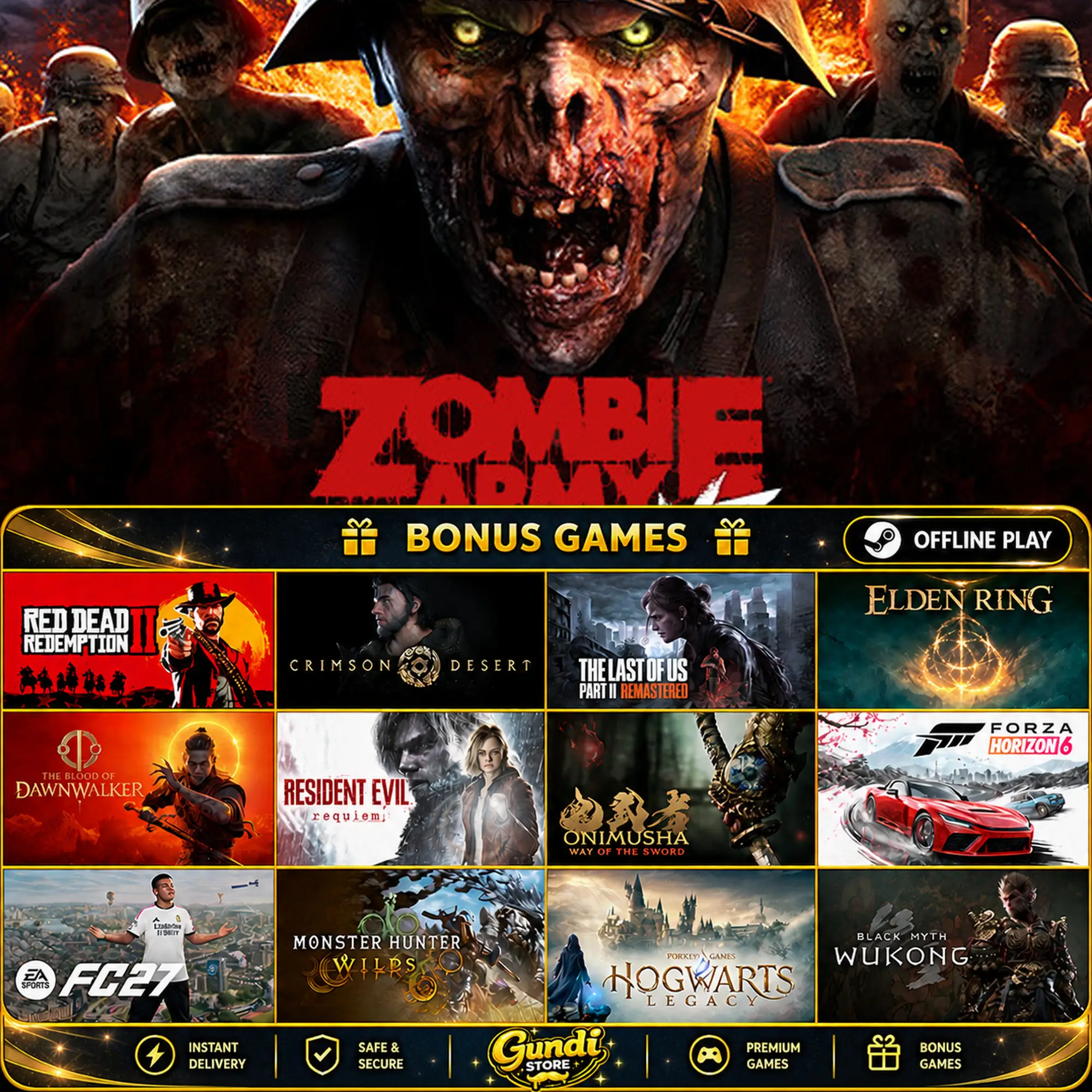 [AUTO CODE] - Zombie Army VR + BONUS GAME