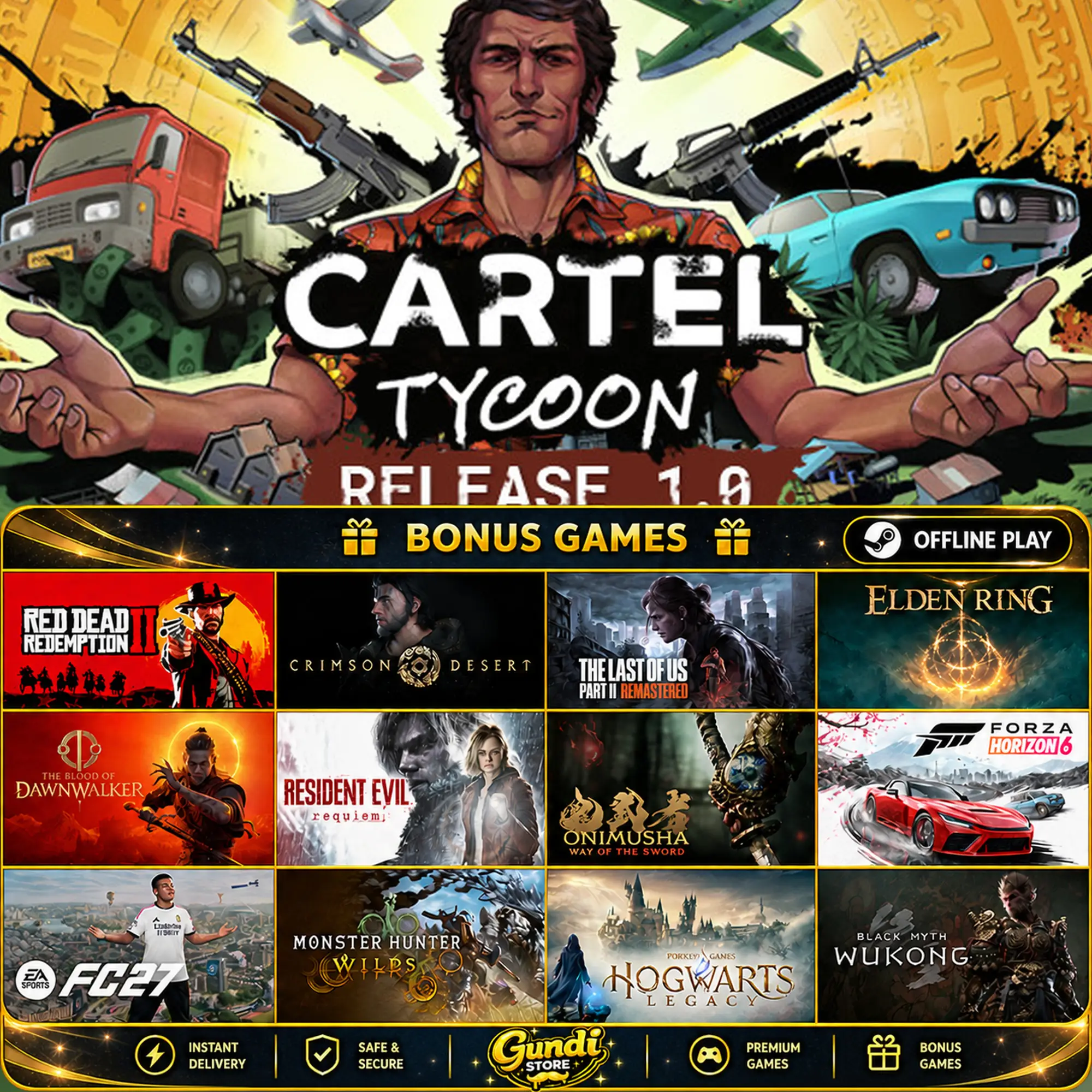 [AUTO CODE] - Cartel Tycoon + BONUS GAME