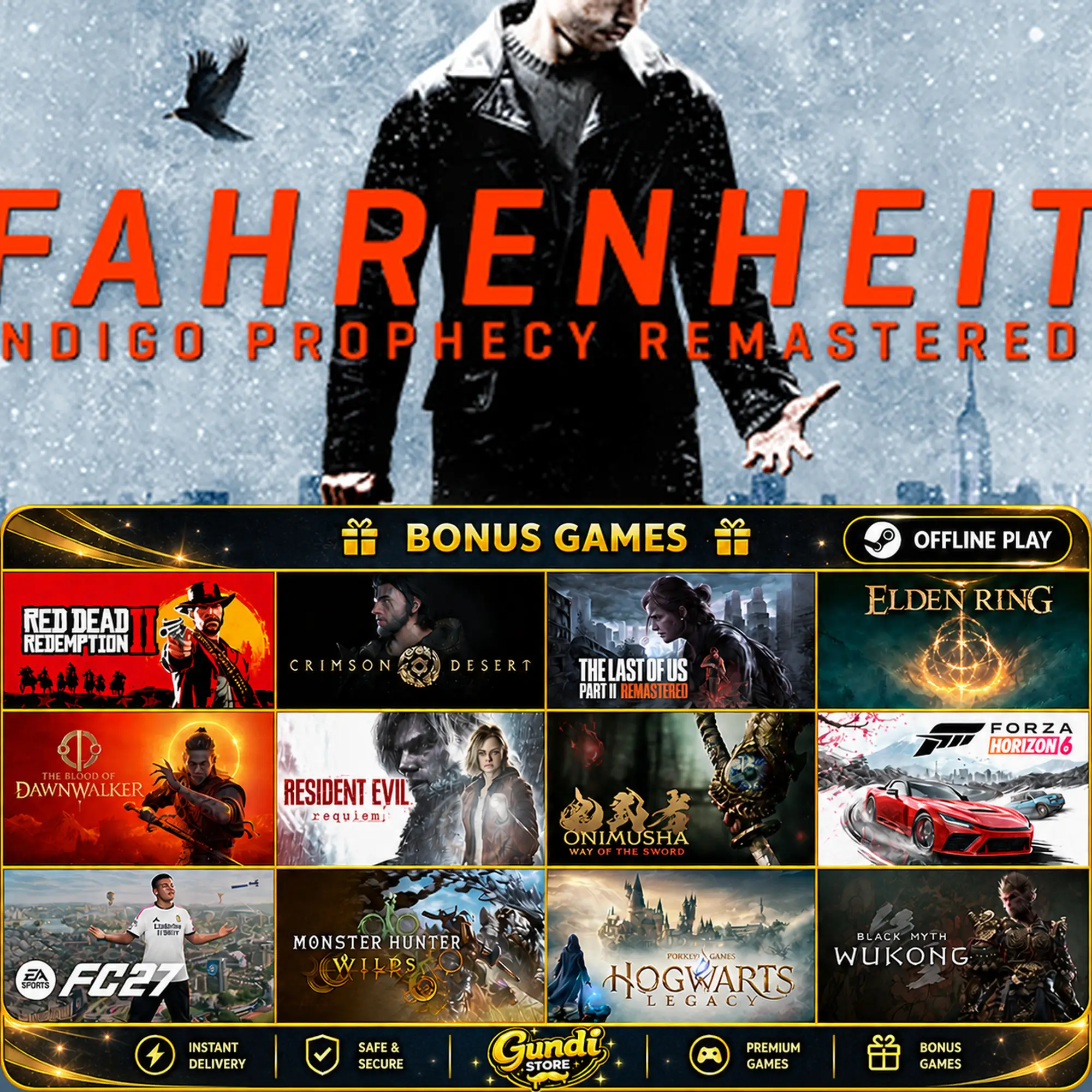 [AUTO CODE] - Fahrenheit_ Indigo Prophecy Remastered + BONUS GAME
