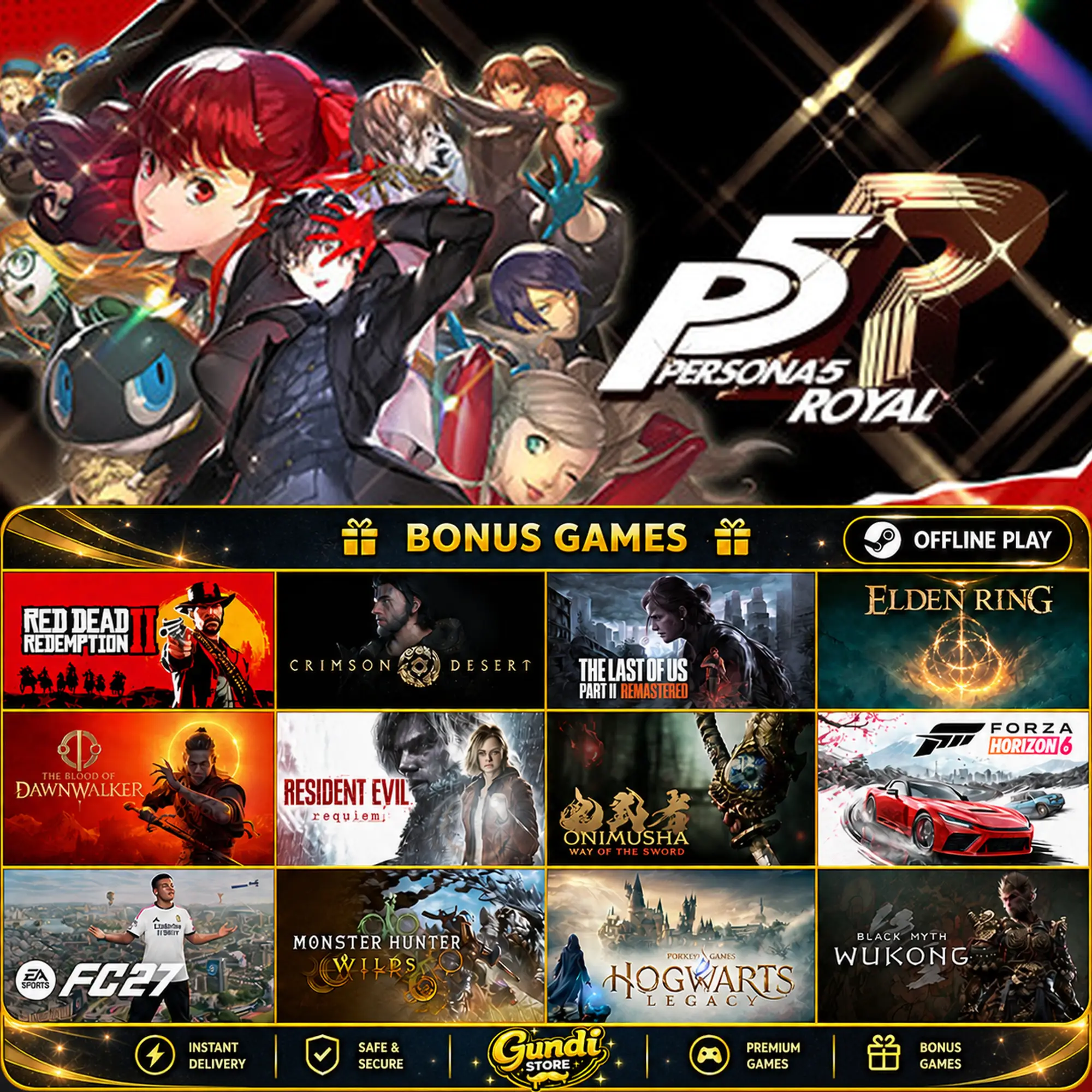[AUTO CODE] - Persona 5 Royal + BONUS GAME