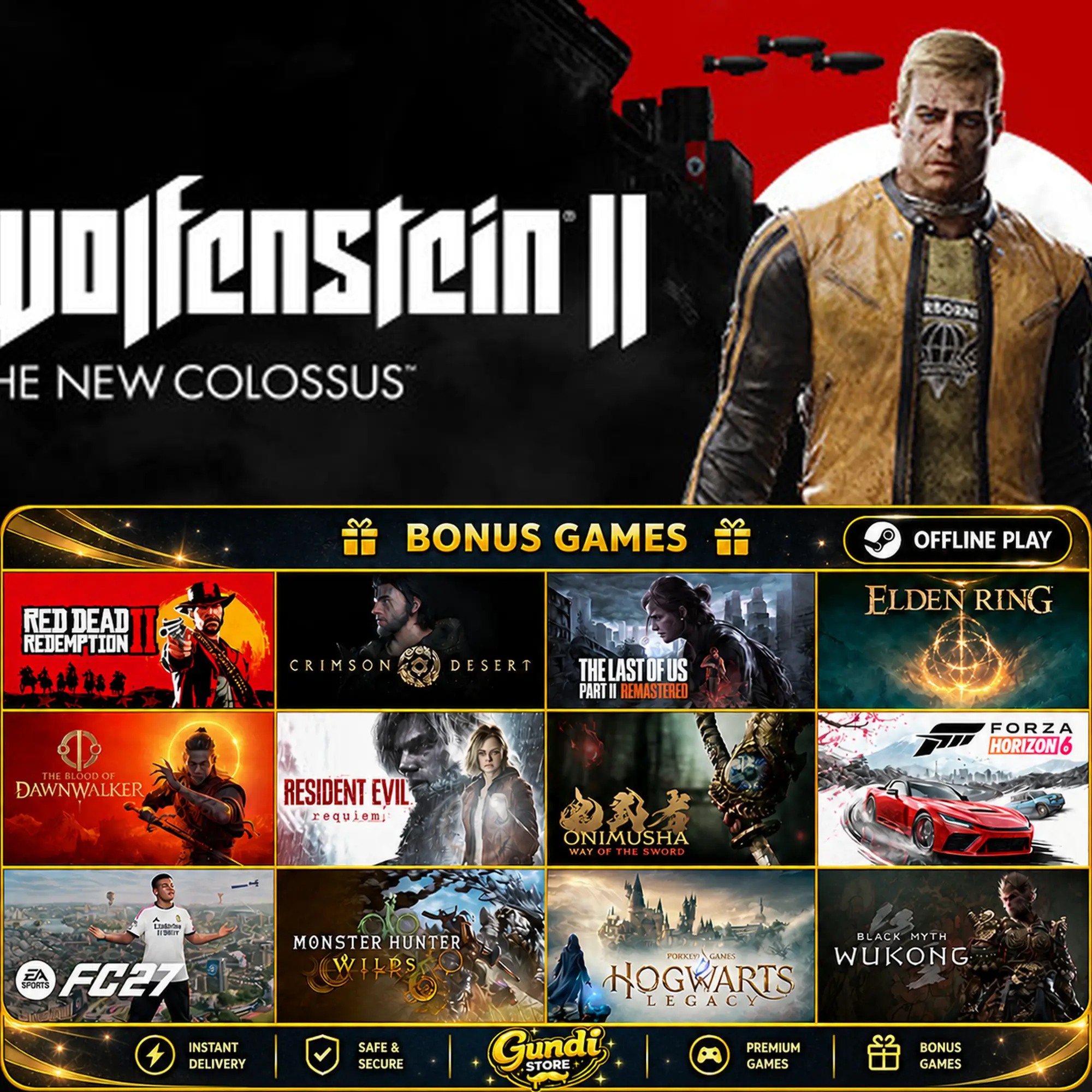 [AUTO CODE] - Wolfenstein II_ The New Colossus + BONUS GAME