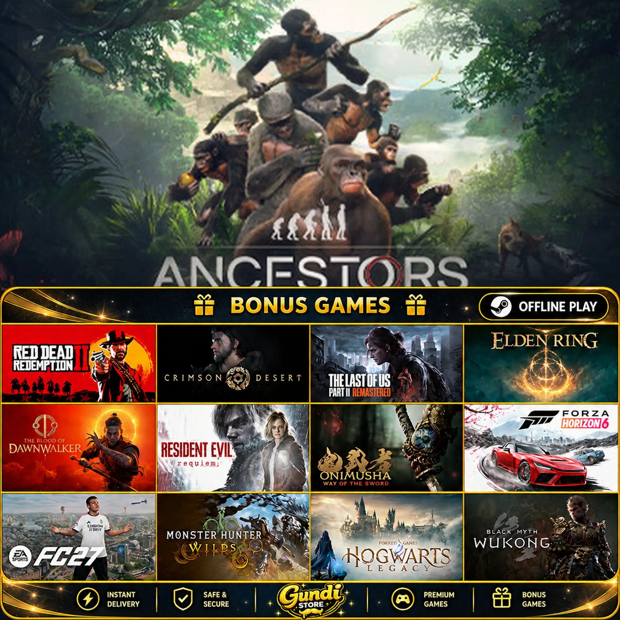 [AUTO CODE] - Ancestors_ The Humankind Odyssey + BONUS GAME