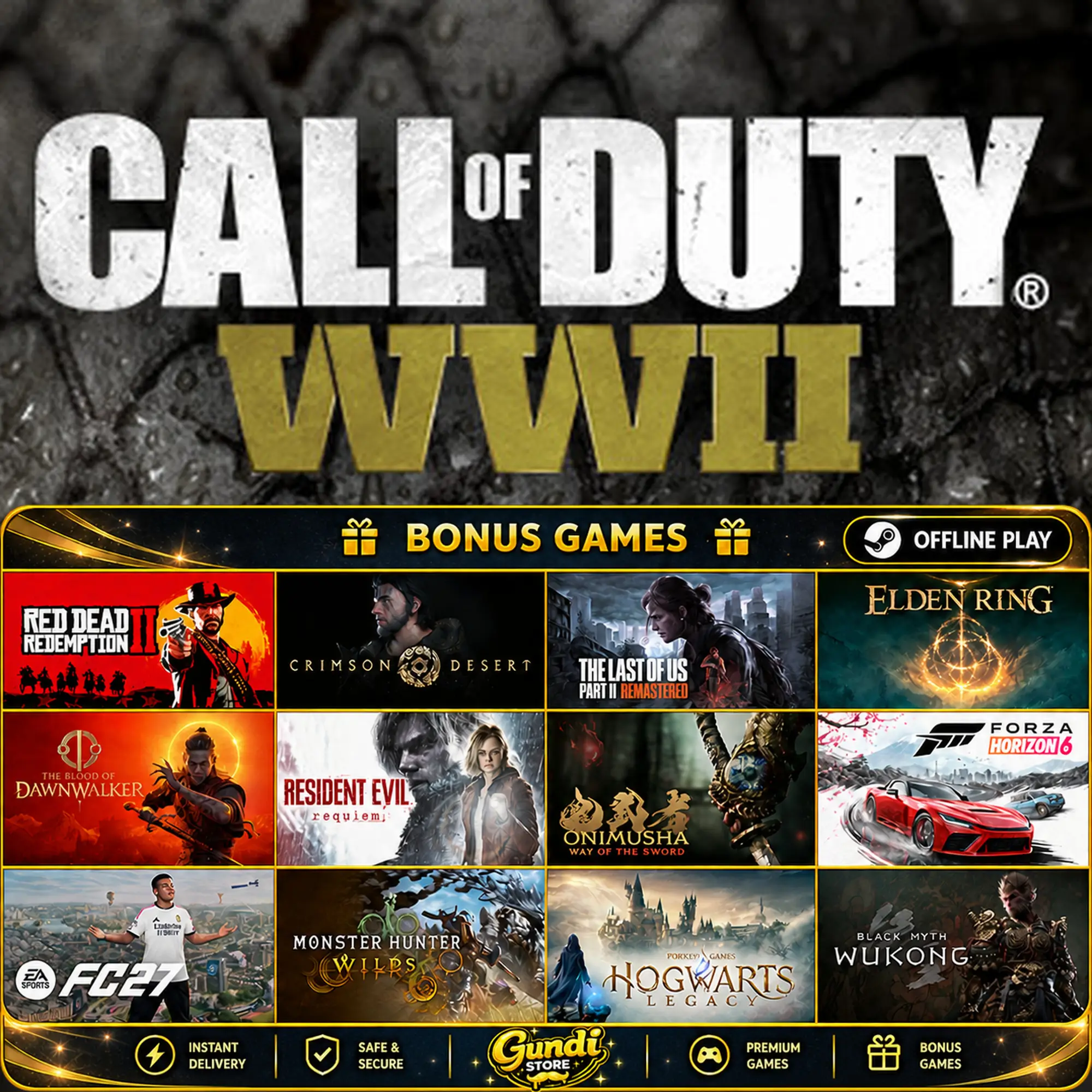 [AUTO CODE] - Call of Duty_ WWII + BONUS GAME