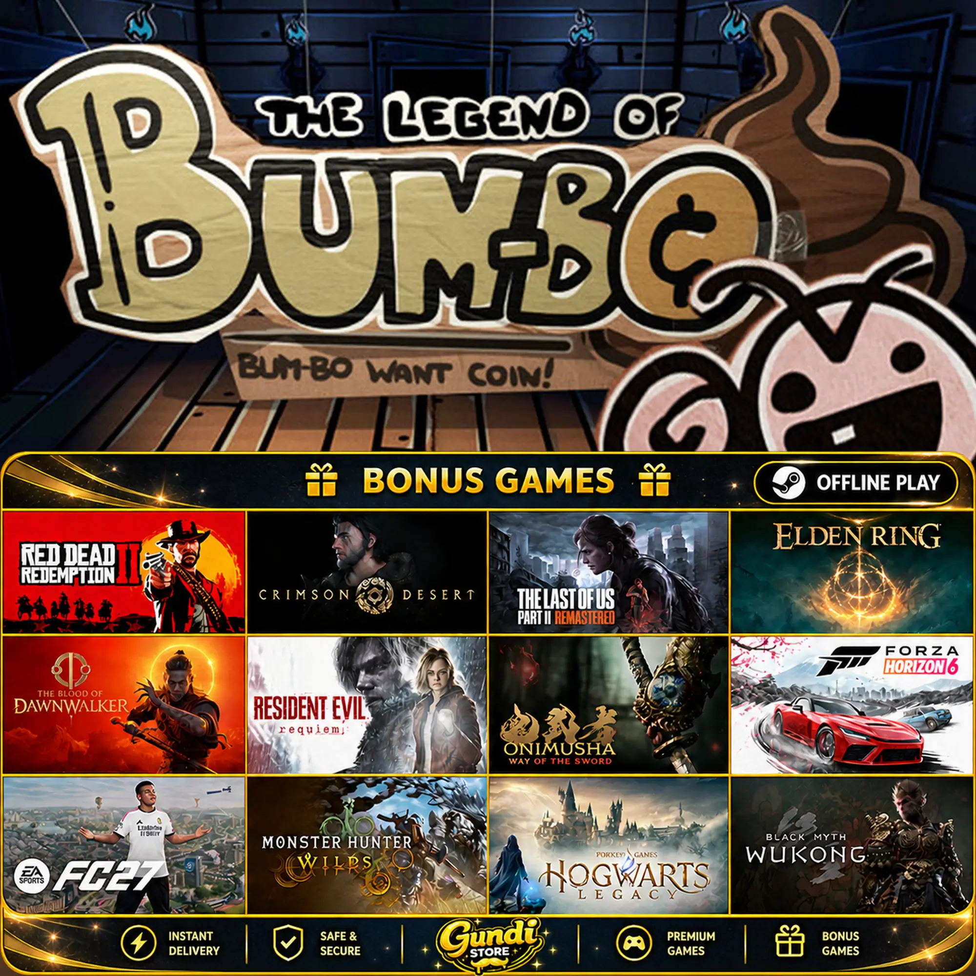 [AUTO CODE] - The Legend of Bum-Bo + BONUS GAME
