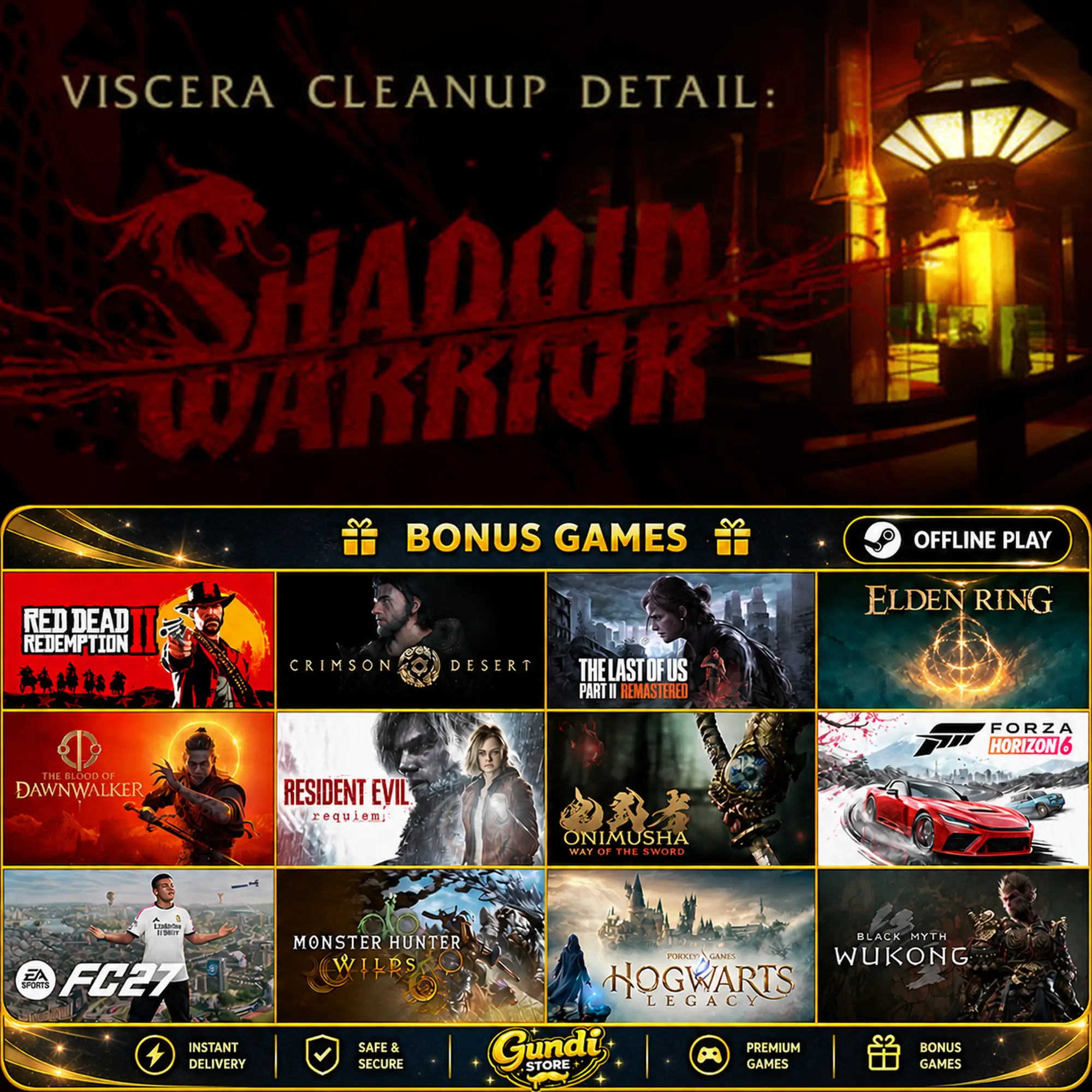 [AUTO CODE] - Viscera Cleanup Detail_ Shadow Warrior + BONUS GAME