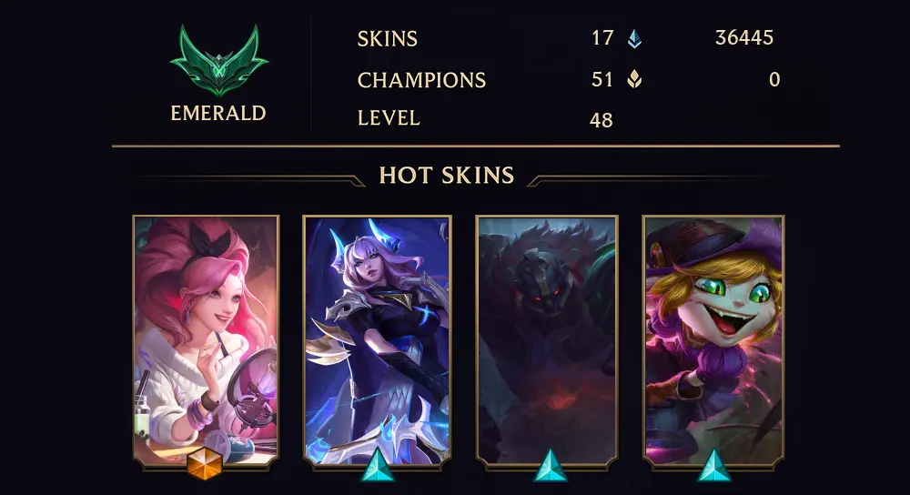 EMERALD II - 48 LVL - 17 SKIN