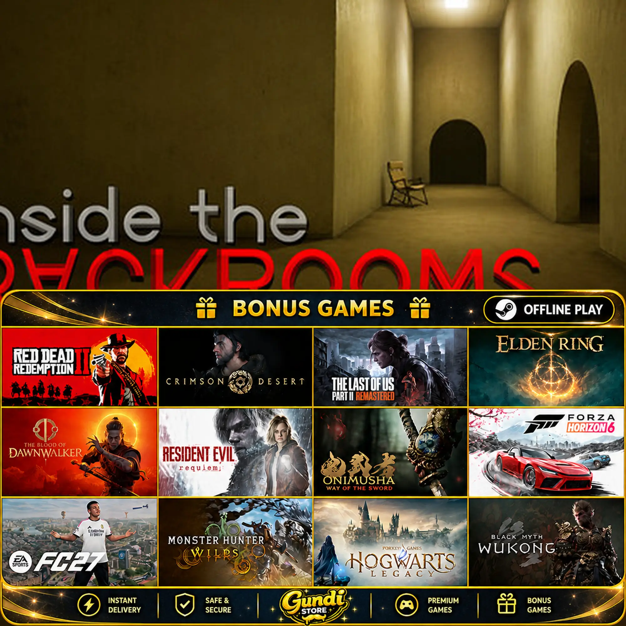 [AUTO CODE] - Inside the Backrooms + BONUS GAME