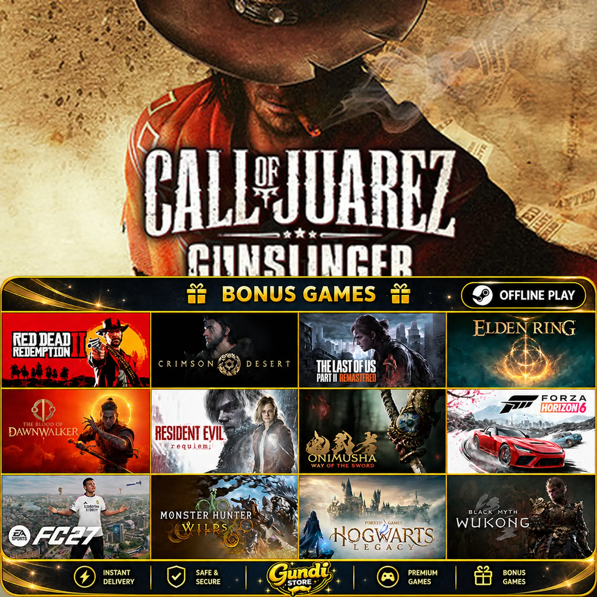 [AUTO CODE] - Call of Juarez Gunslinger + BONUS GAME