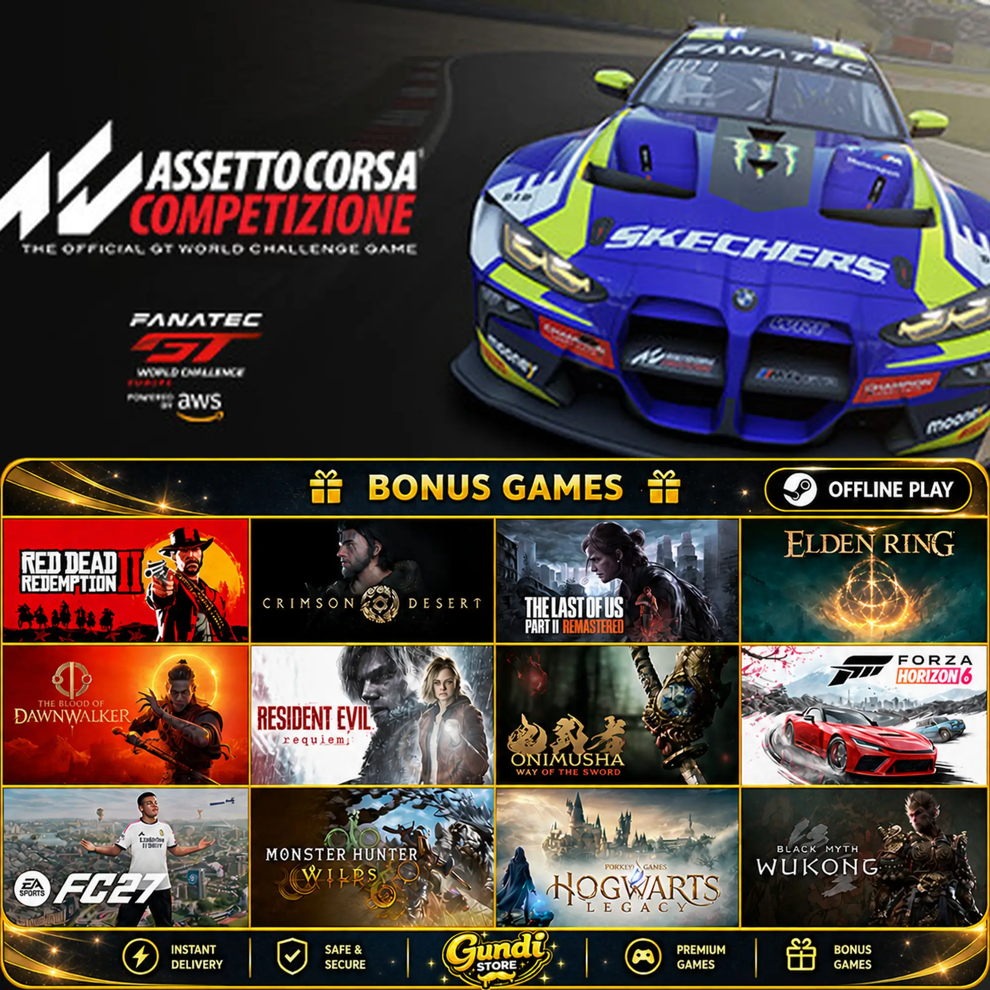 [AUTO CODE] - Assetto Corsa Competizione + BONUS GAME