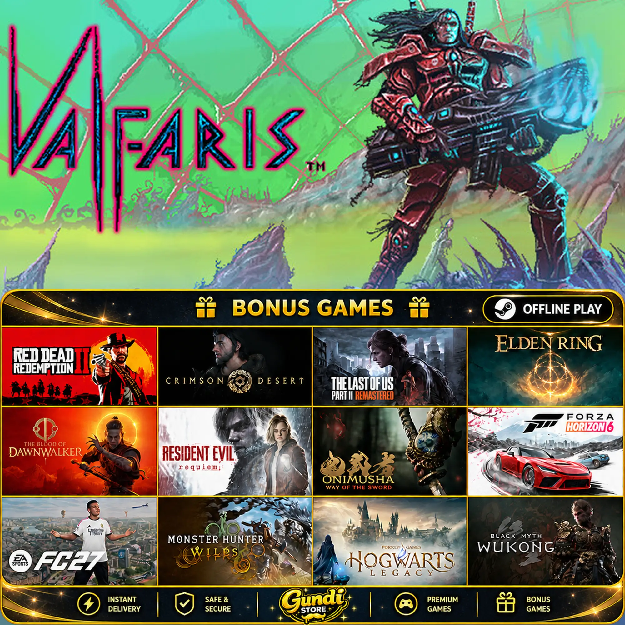 [AUTO CODE] - Valfaris + BONUS GAME