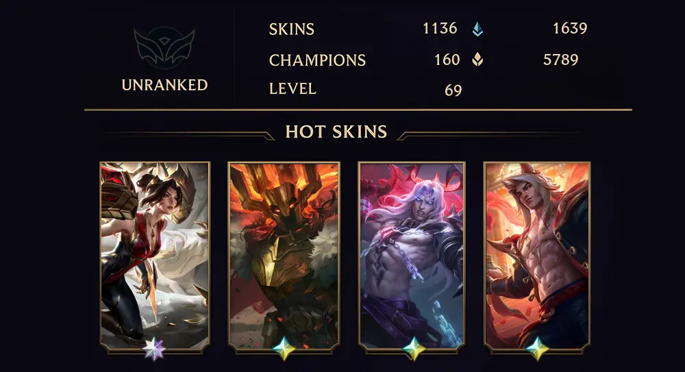 PBE - UNRANKED - 69 LVL - 1136 SKIN