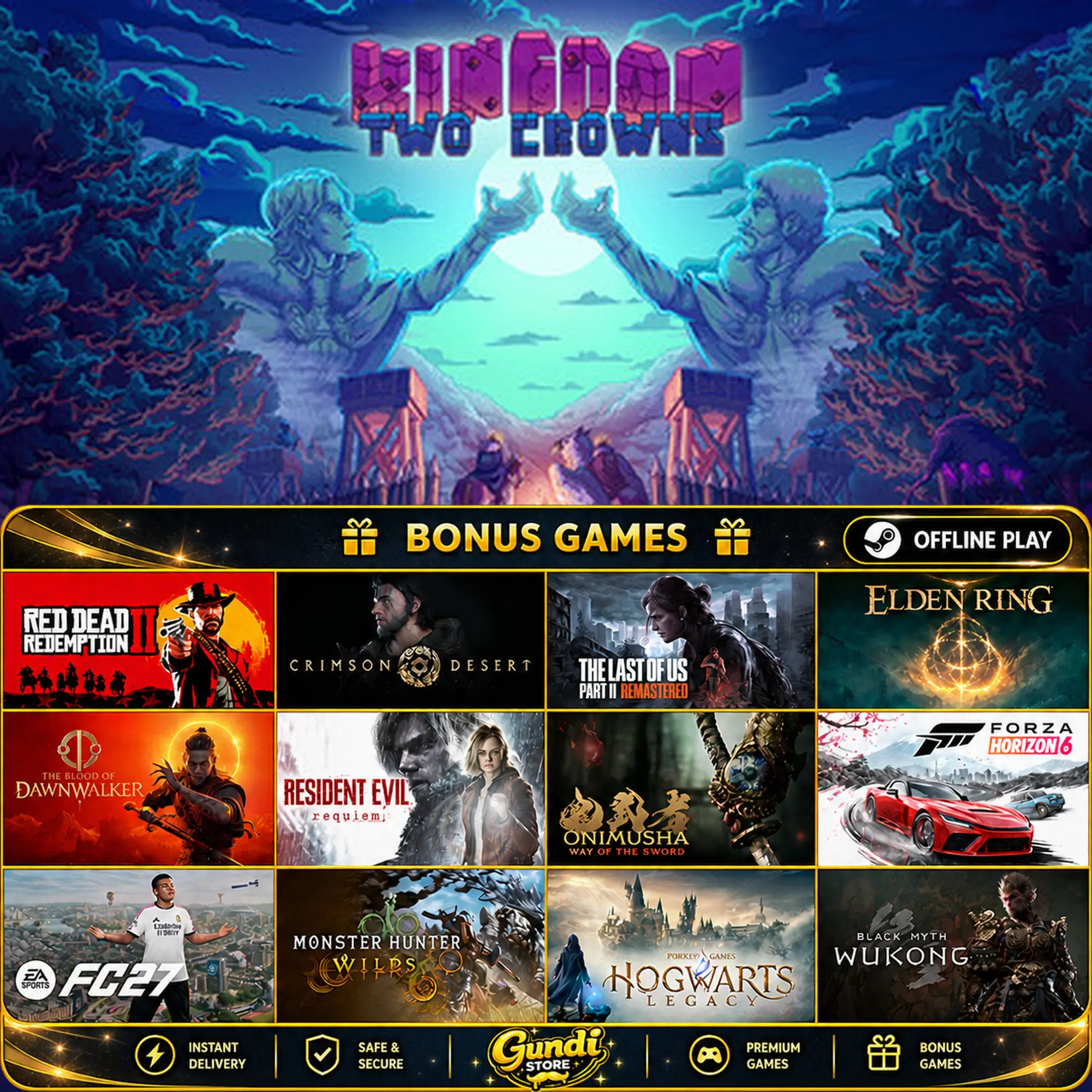 [AUTO CODE] - Kingdom Two Crowns + BONUS GAME